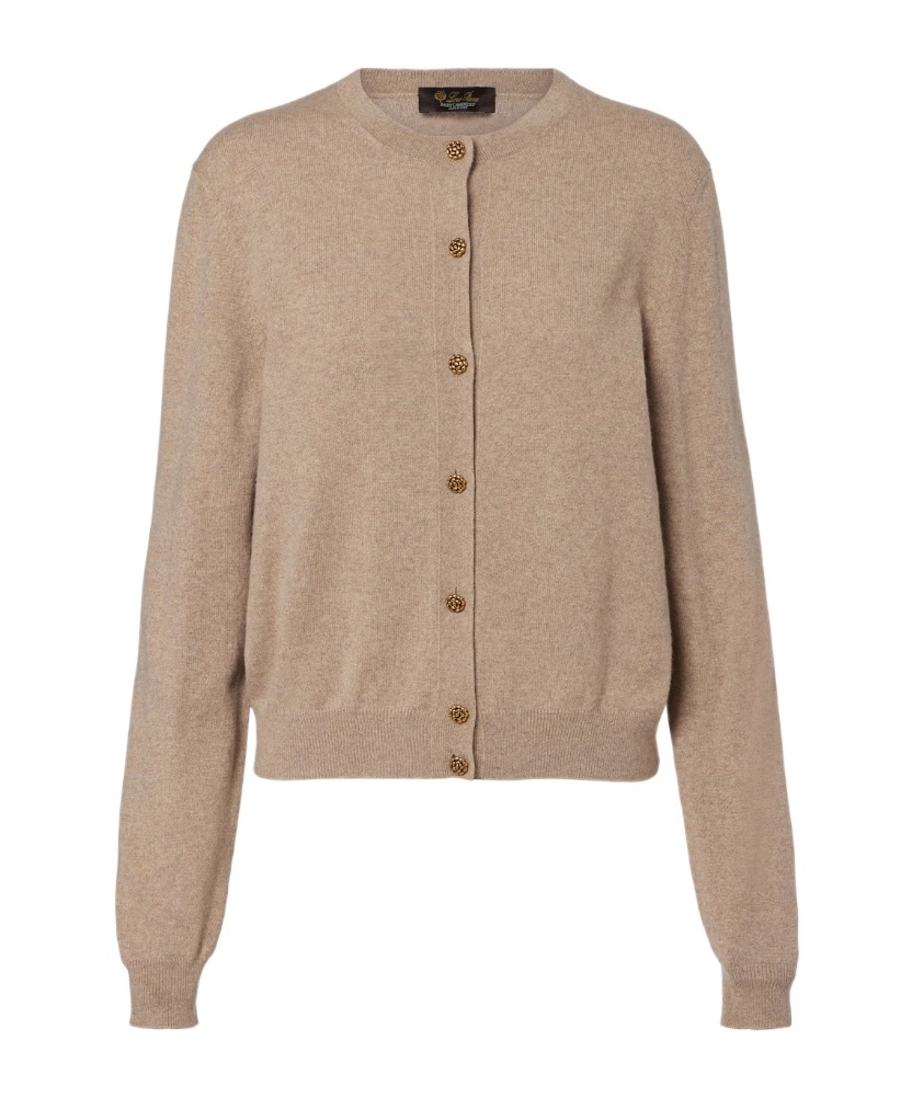 Loro Piana Cashmere Cardigan In Sand