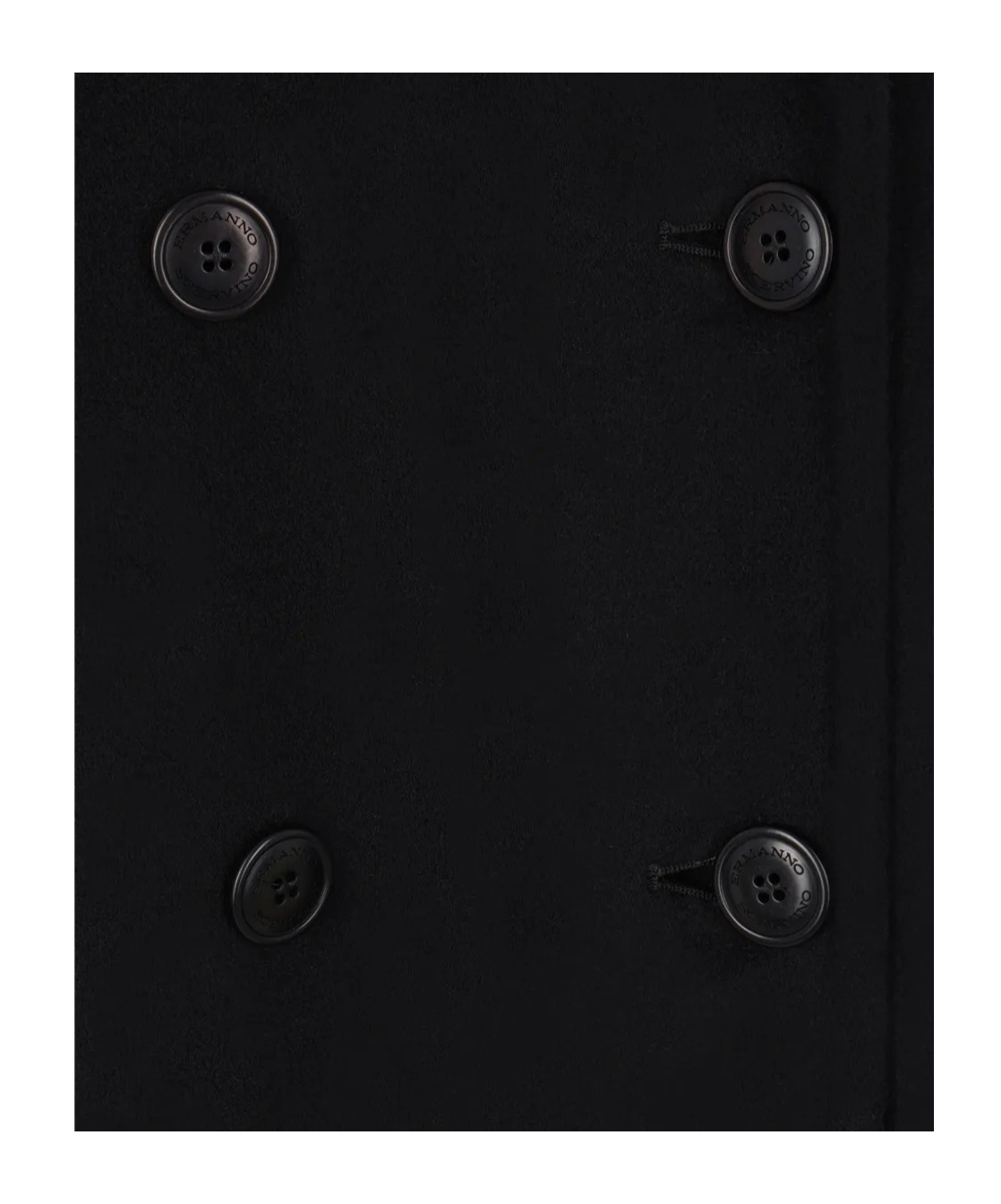 Ermanno Scervino Double-breasted Wool Coat In Black