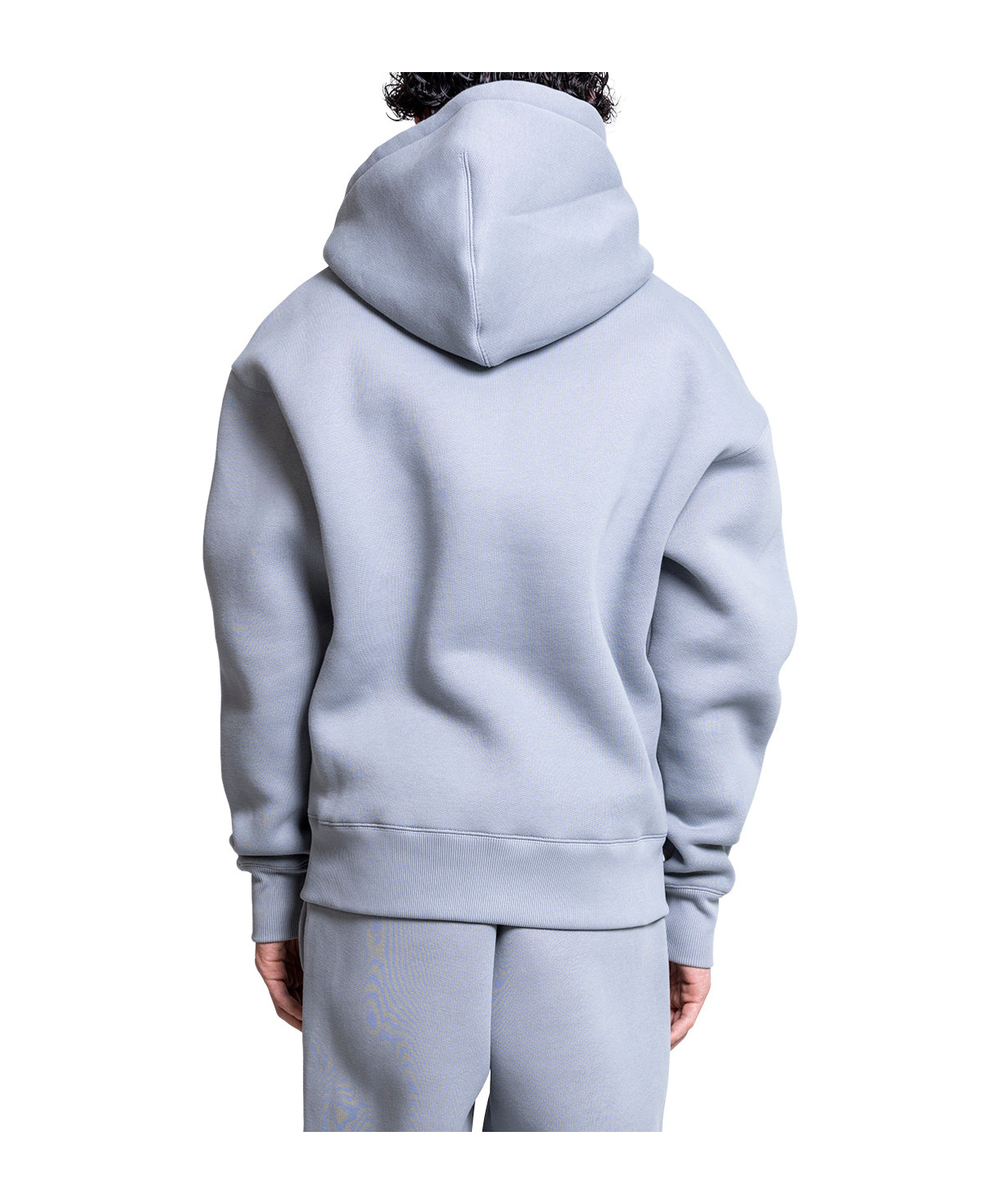 Ami Alexandre Mattiussi Long-sleeved Hooded Hoodie In Blue