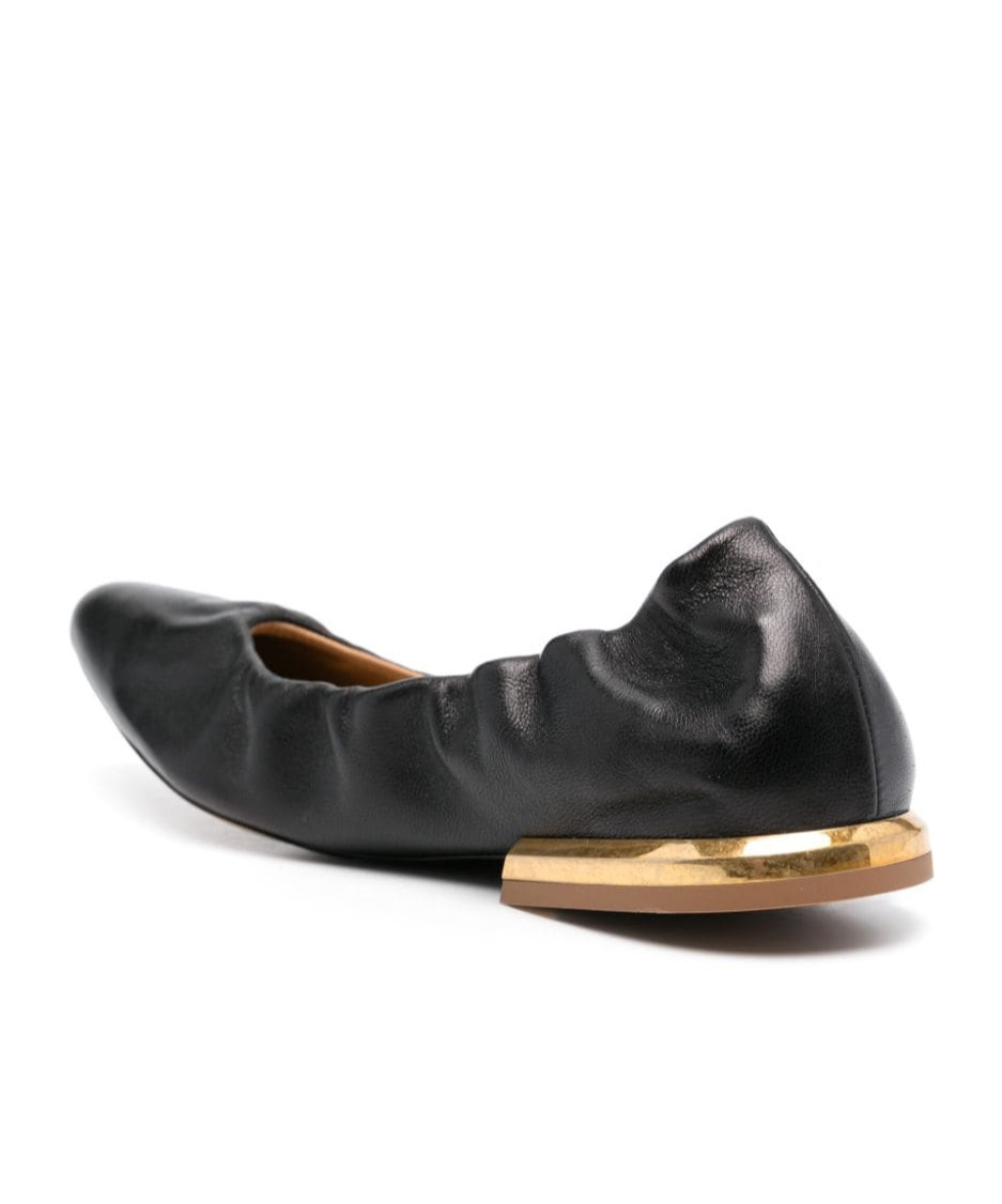 DRIES VAN NOTEN DRIES VAN NOTEN GATHERED DETAIL SLIP-ON BALLERINA SHOES 