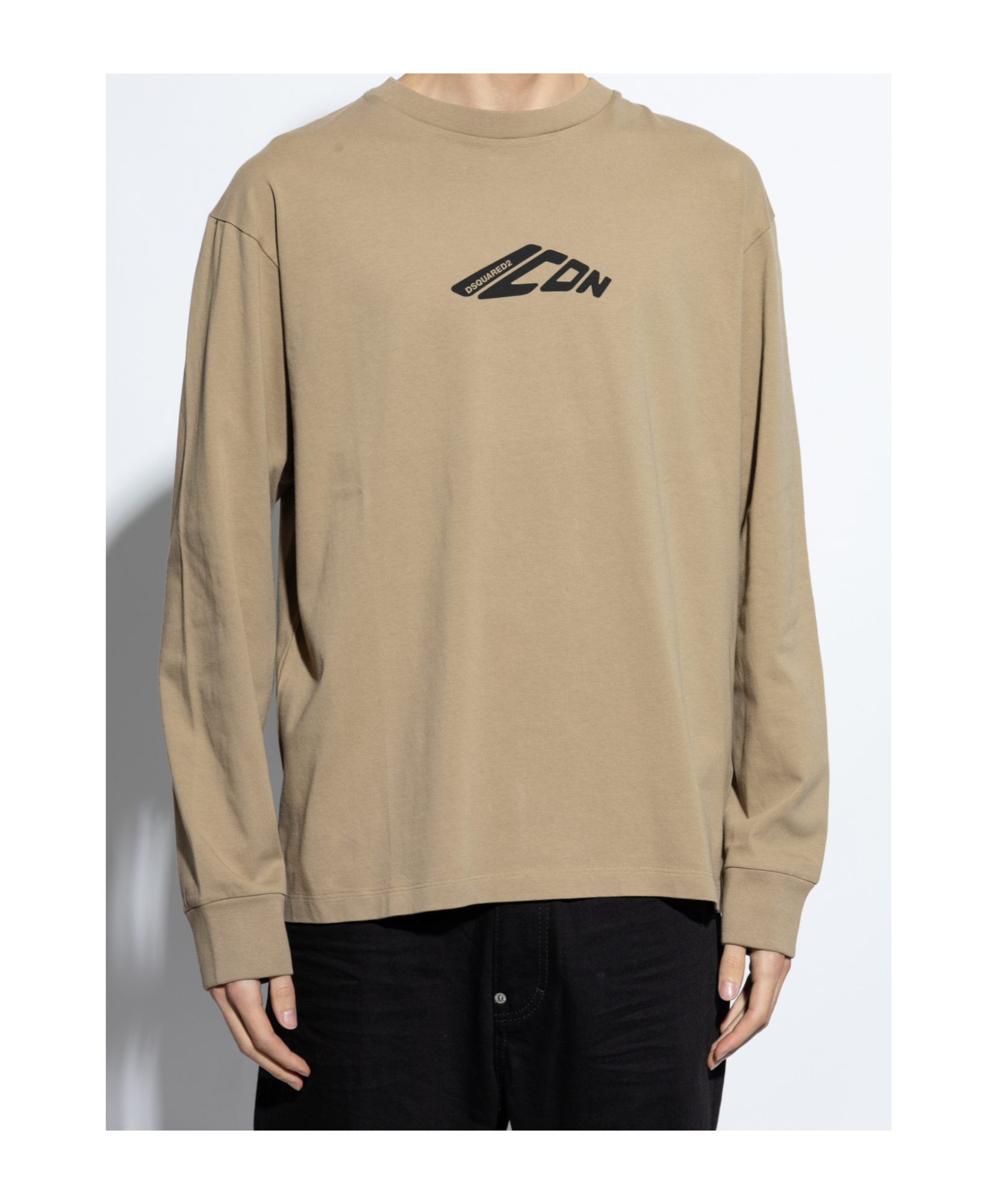 Shop Dsquared2 Logo Printed Long-sleeved T-shirt In Nude