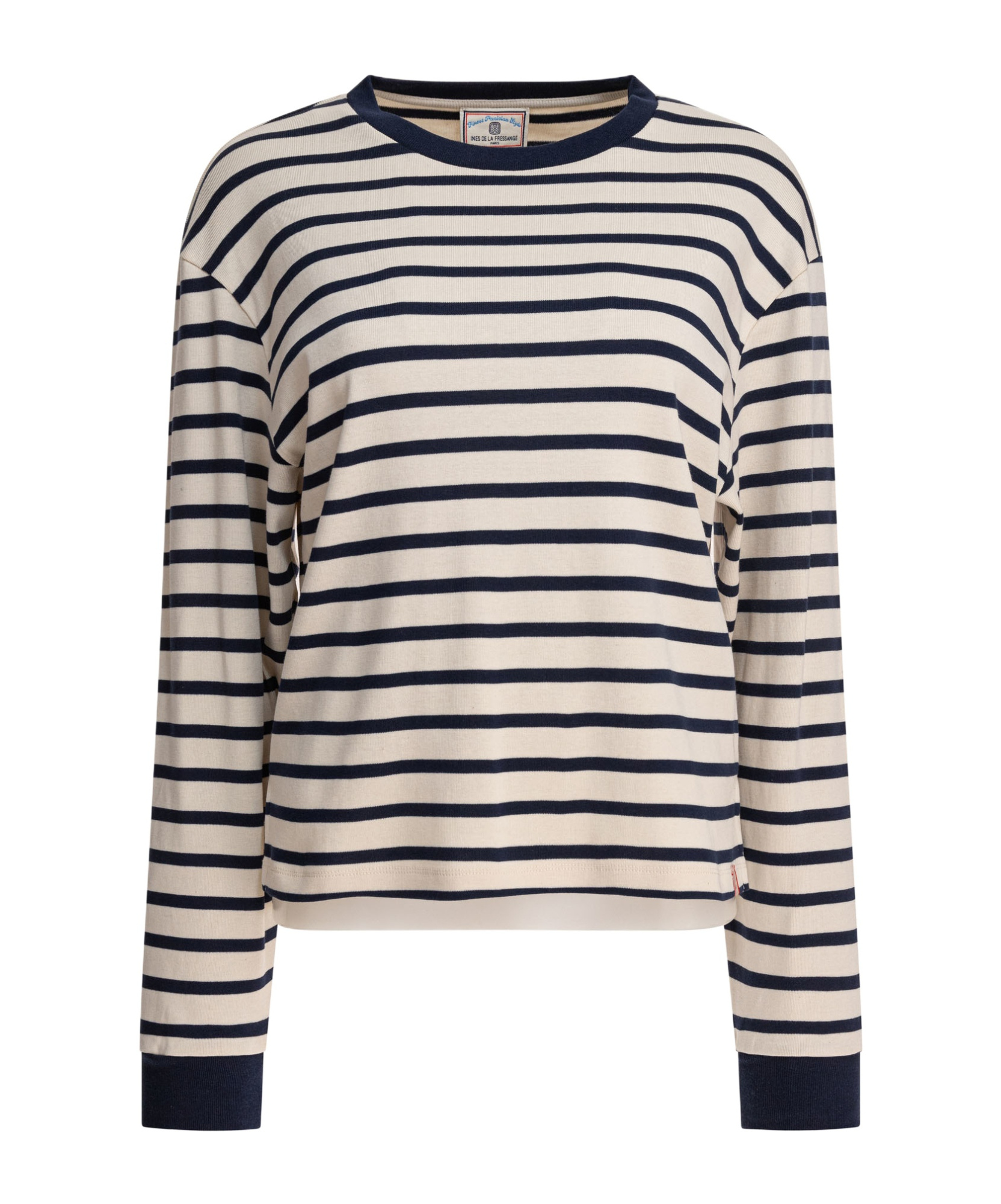 Ines De La Fressange Blue Cotton T-shirt In Multi