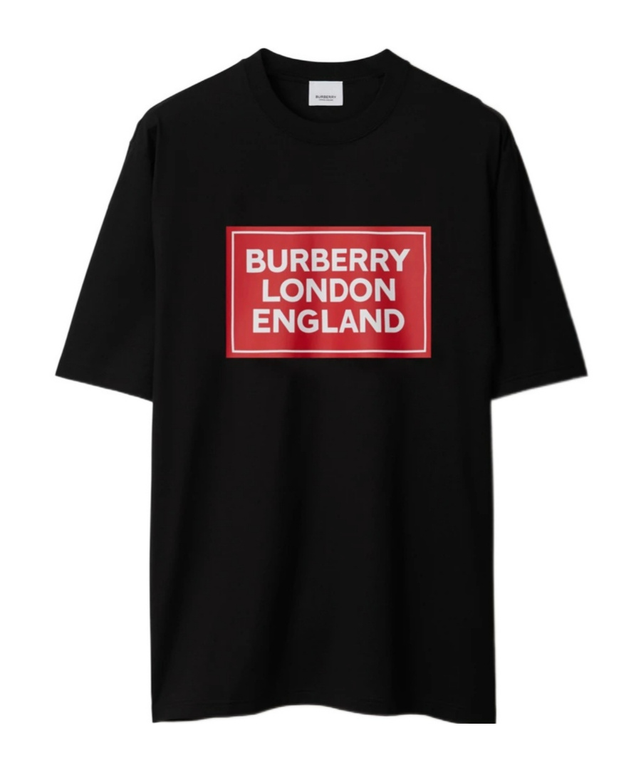 Burberry T-shirt With Round Neck And Short Sleeves In Black