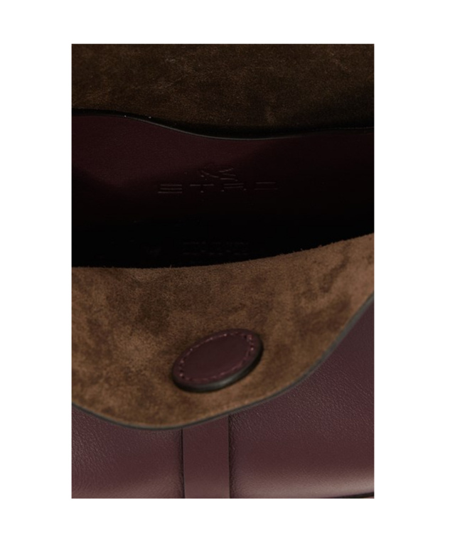 Etro Small Crossbody Bag With Adjustable Strap And Buckle Detail In Burgundy