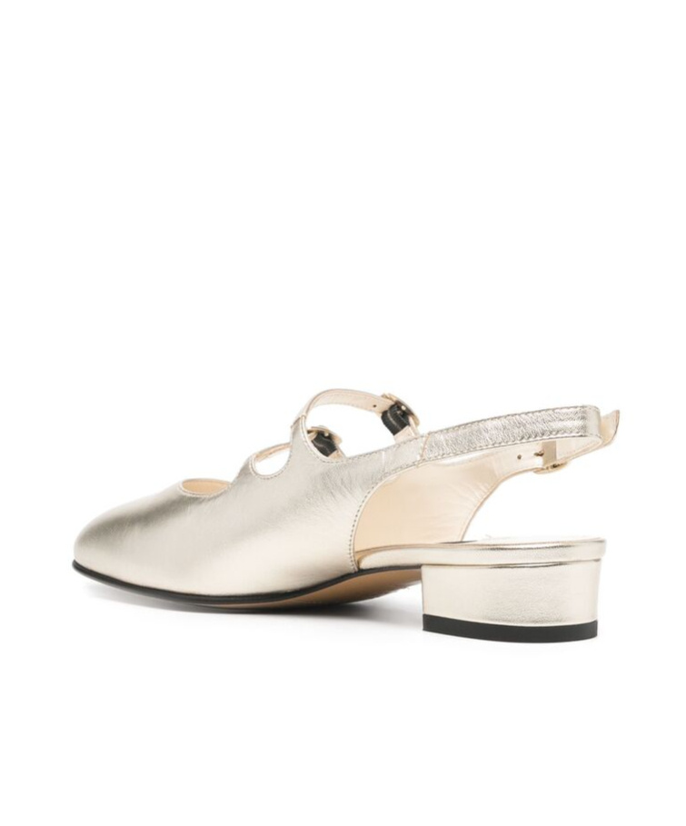 Carel Paris Shee-heeled Mary Jane Sandals In White