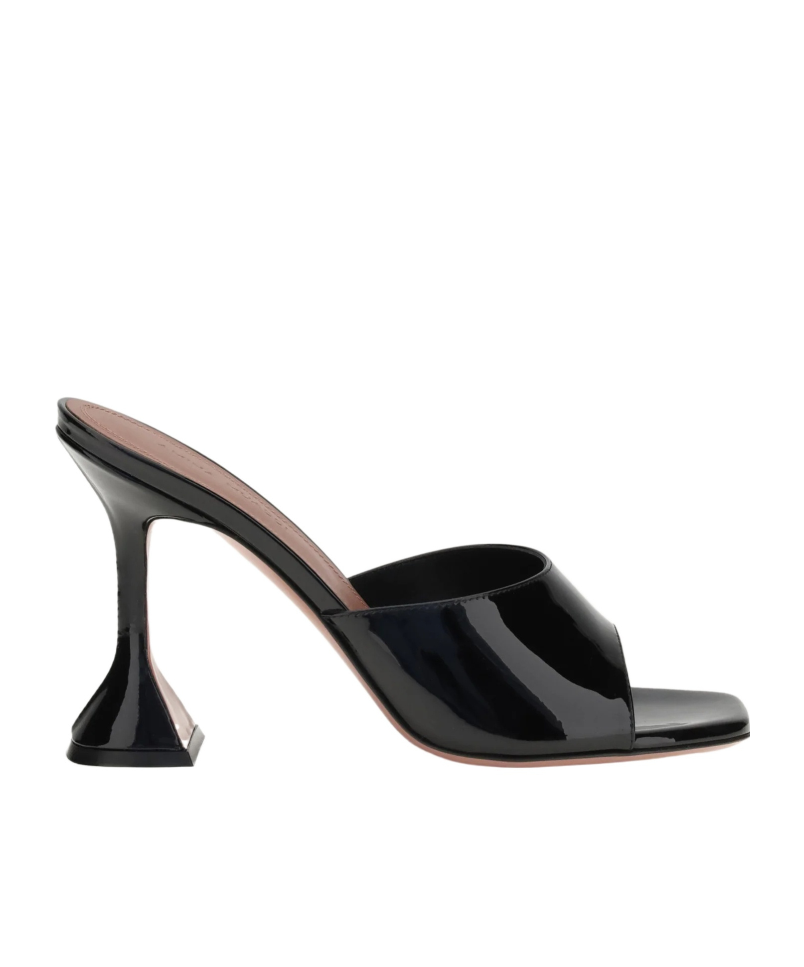 Amina Muaddi Square Toe High Heel Sandals In Black