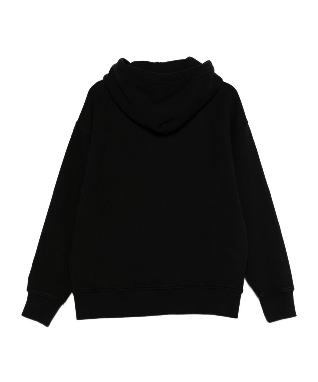 Msgm Logo Printed Drawstring Hoodie In Black