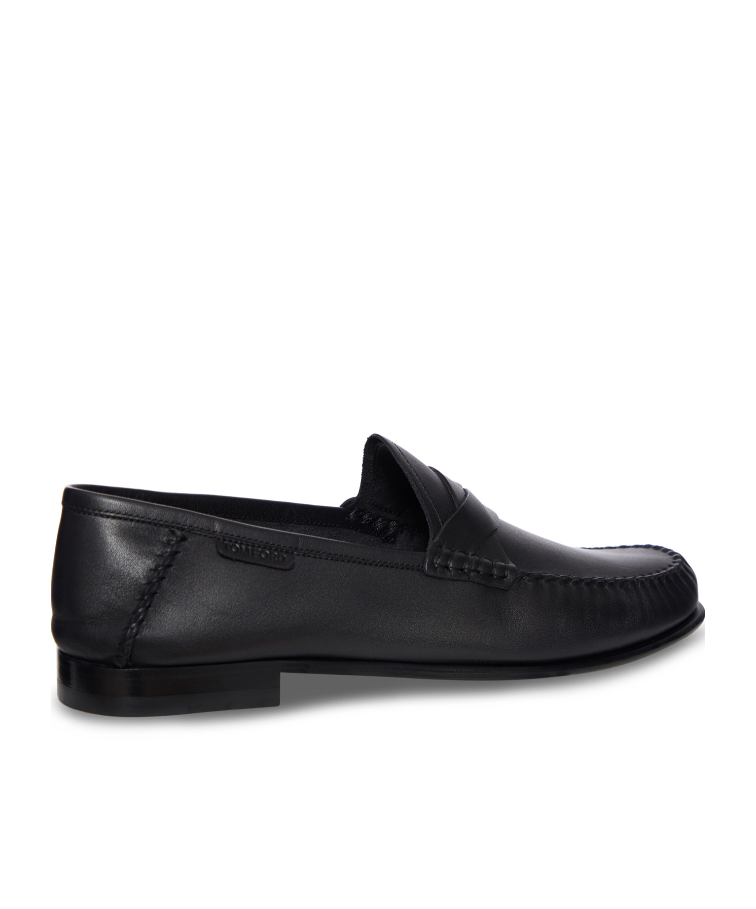 Tom Ford Ripley Smooth Leather Moccasin With Braided Band In Black