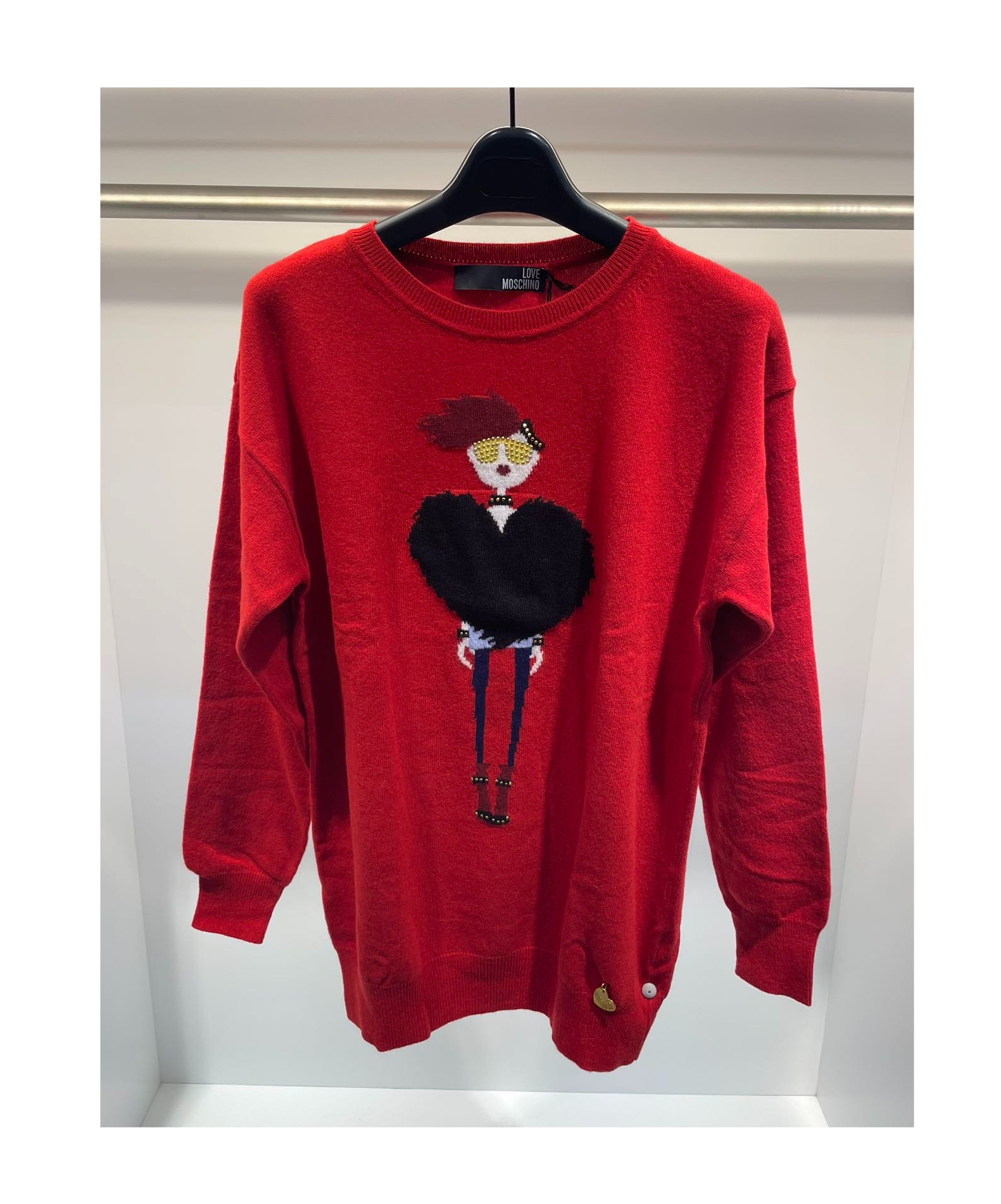 MOSCHINO ROUND-COLLAR AND LONG-SLEEVED SWEATER