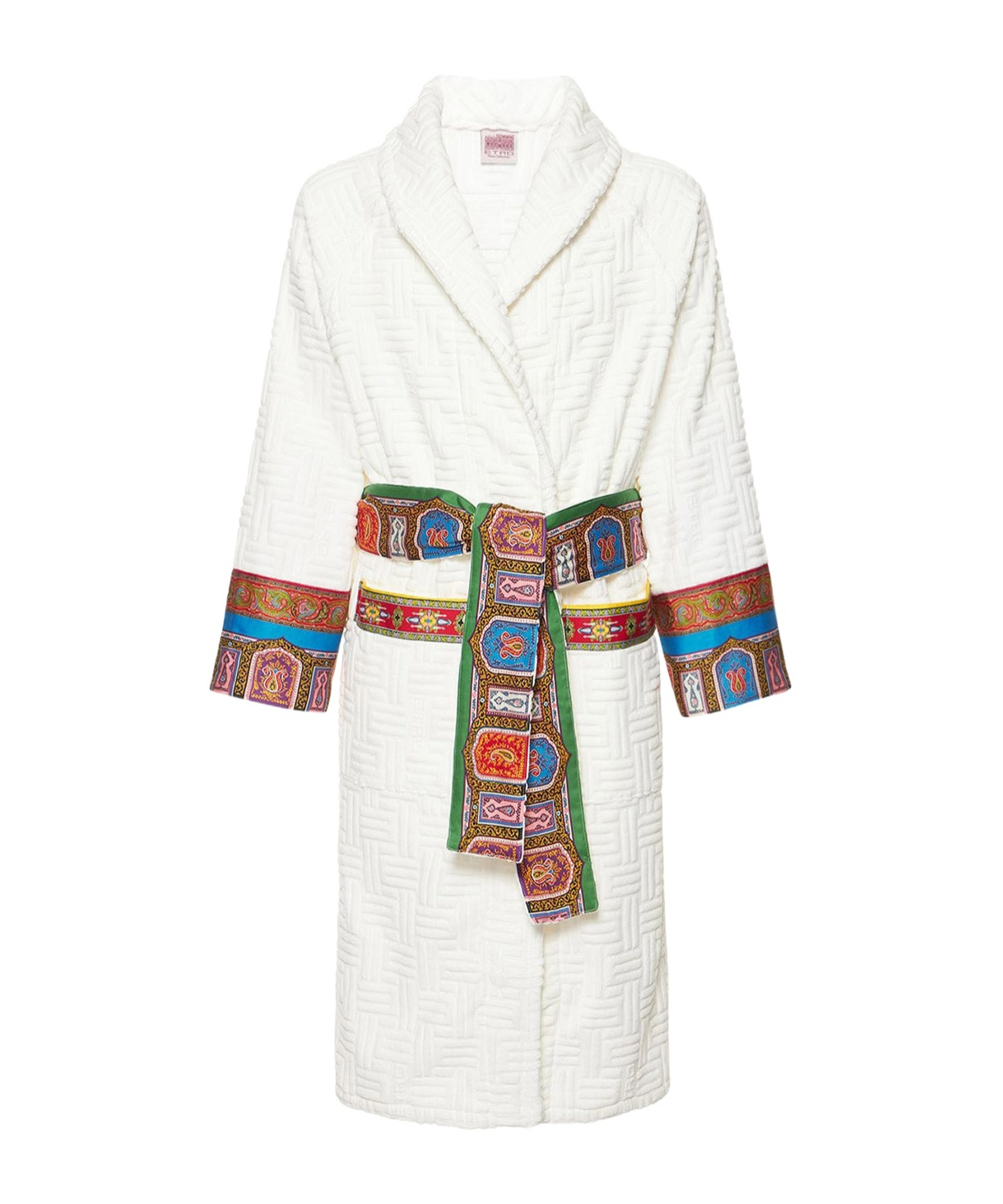 Etro Embossed-texture Bath Robe In White