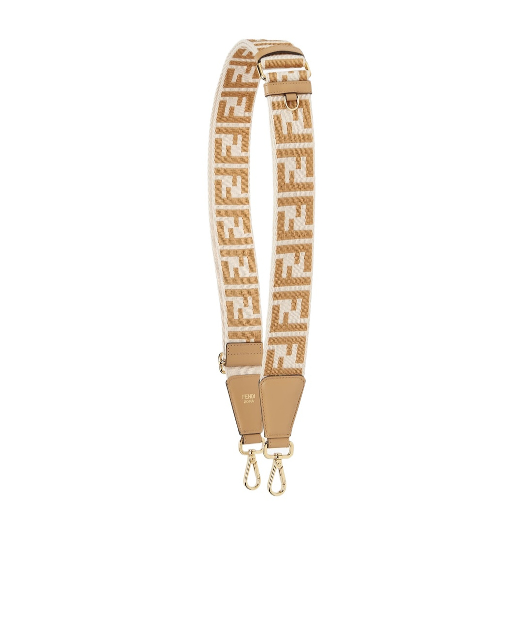 Fendi Logo Shoulder Strap In Nude