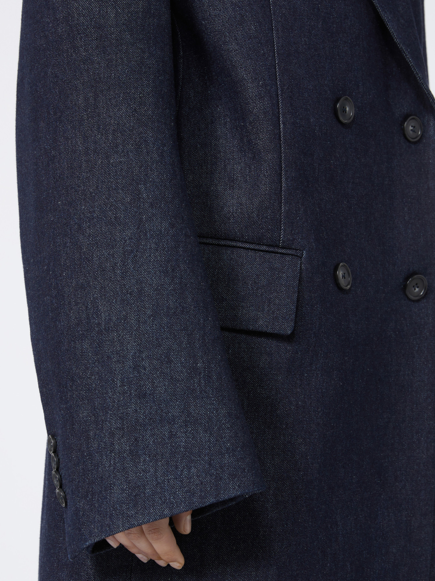 Sportmax Oversized Double-breasted Blazer Jackets And Coats Blue In Blue