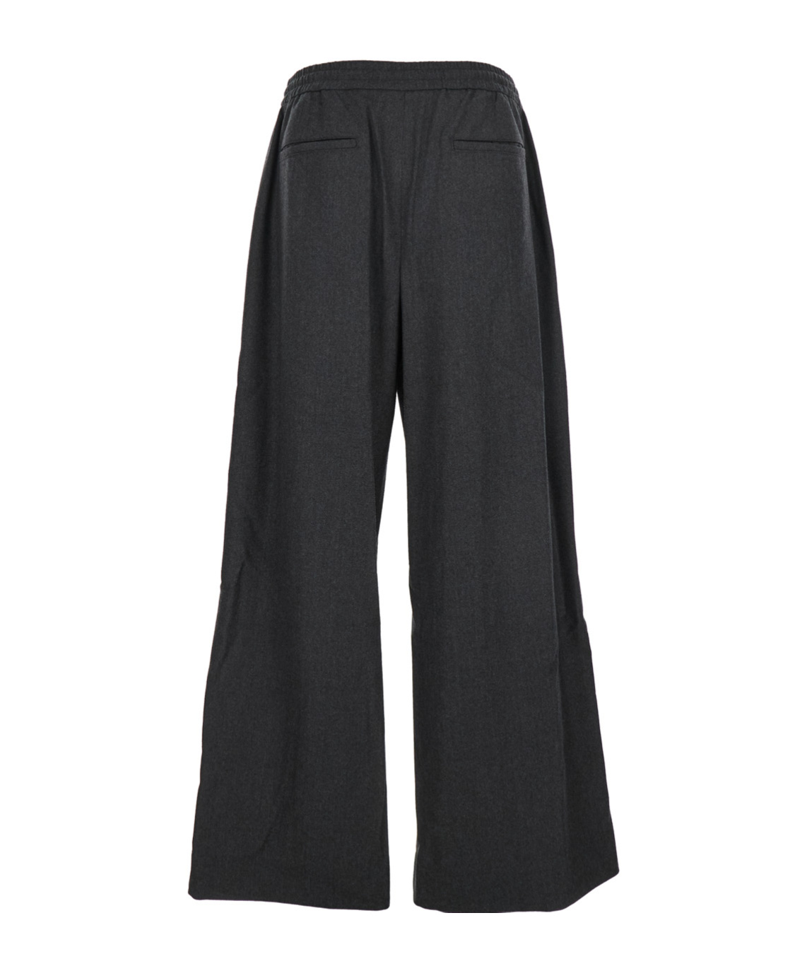 Juunj Grey Wool Pleated Trousers In Black