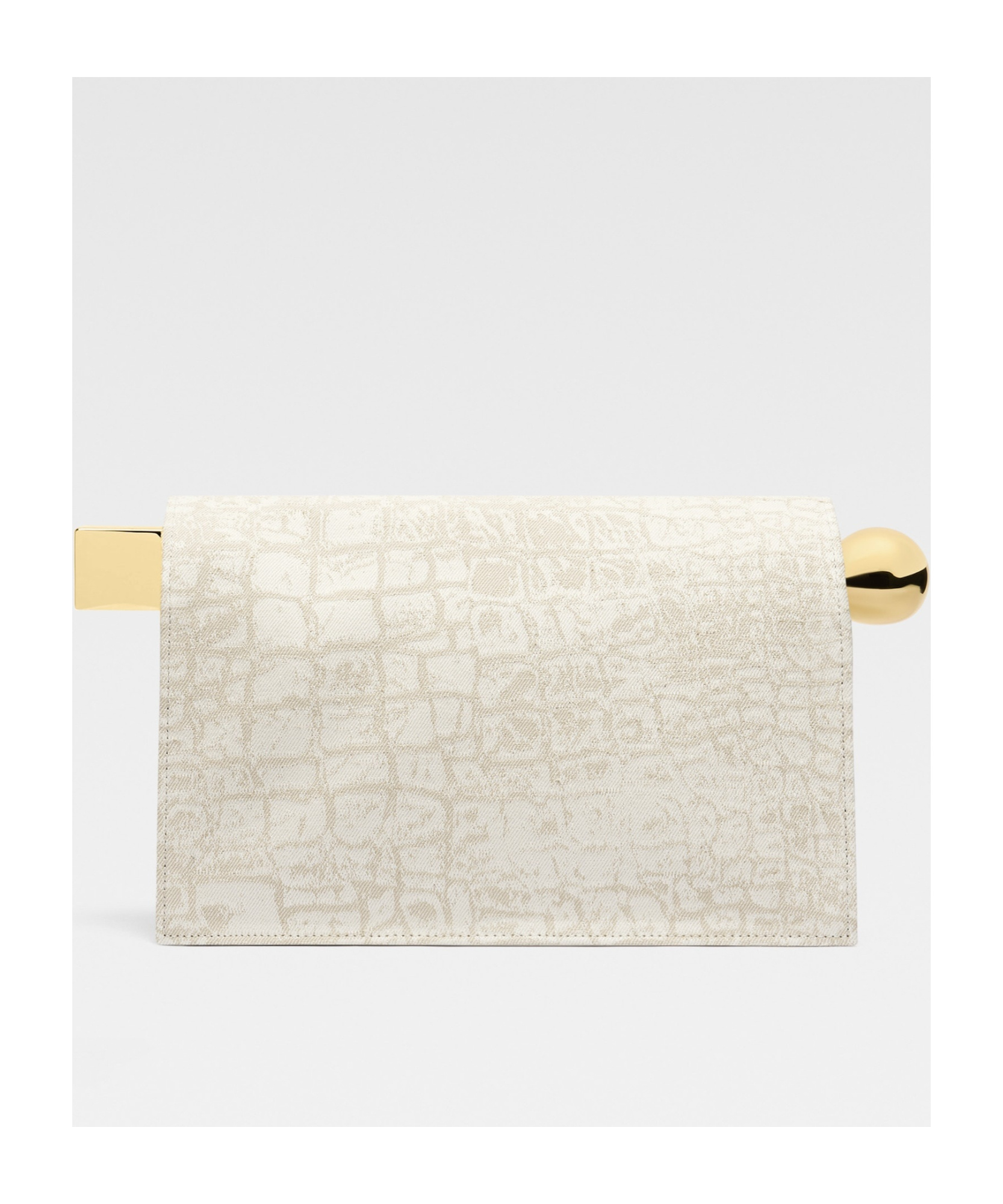 Jacquemus Logo Clutch In Nude
