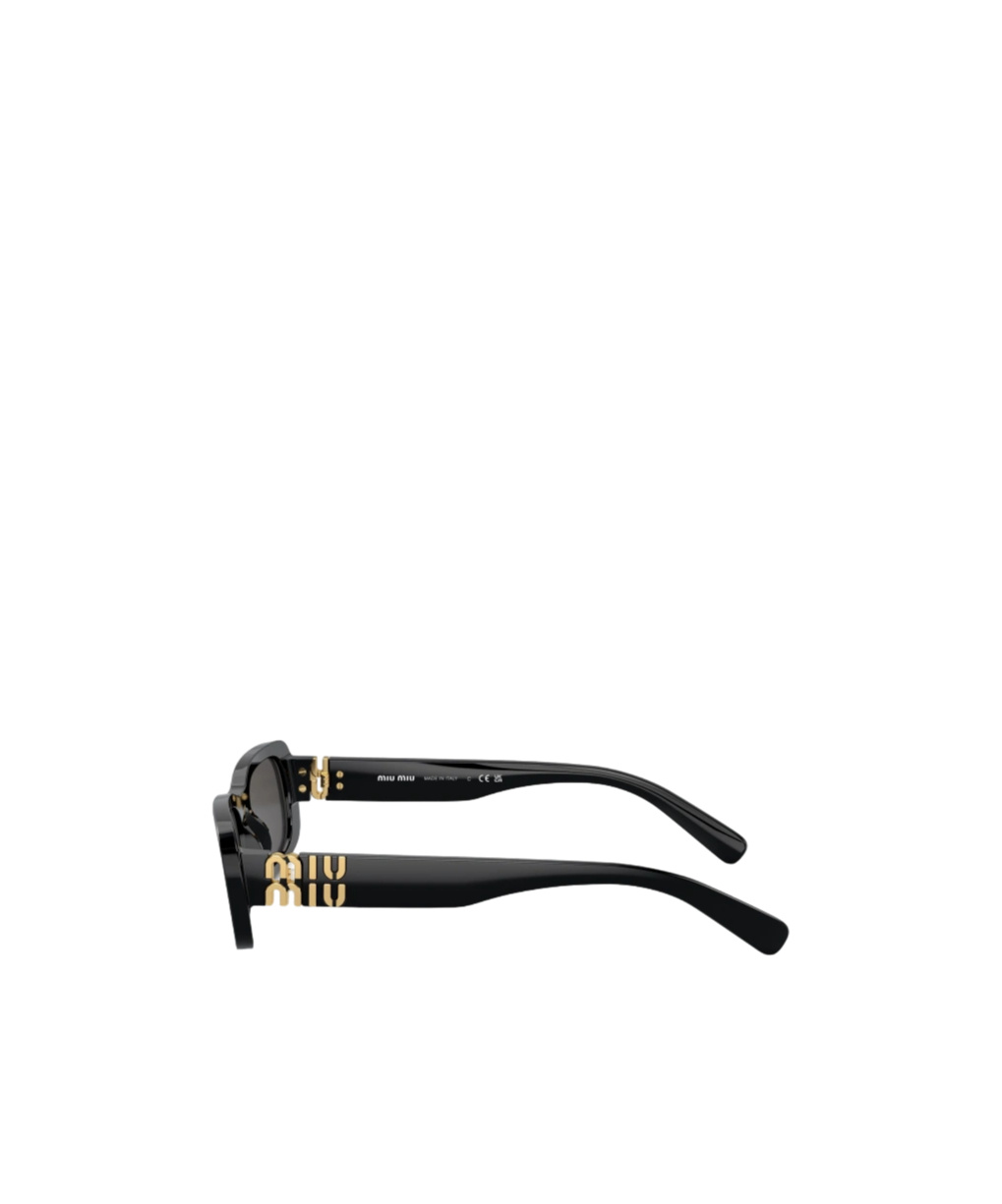 Miu Miu Rectangle-frame Tinted Sunglasses In Black