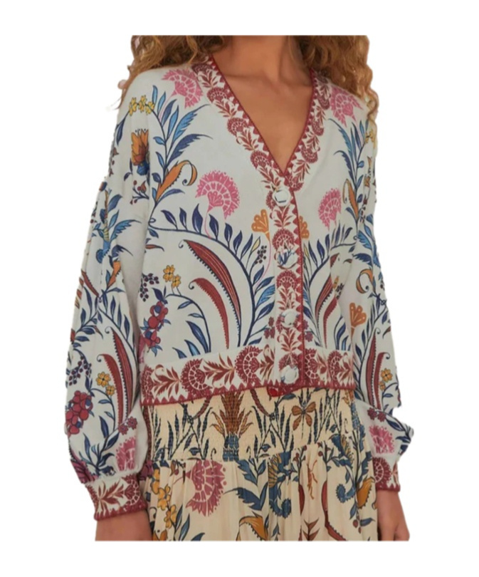 Farm Rio Long-sleeved Knitted Cardigan