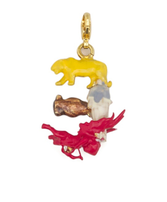 Marni Layered-animal Charm In Multi