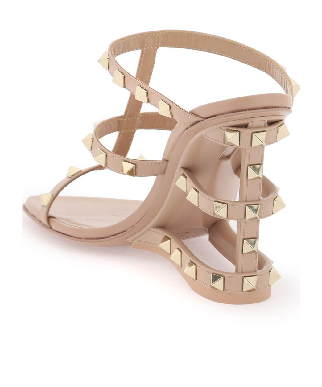 VALENTINO GARAVANI ROCKSTUD OPEN TOE HIGH HEELED SANDALS