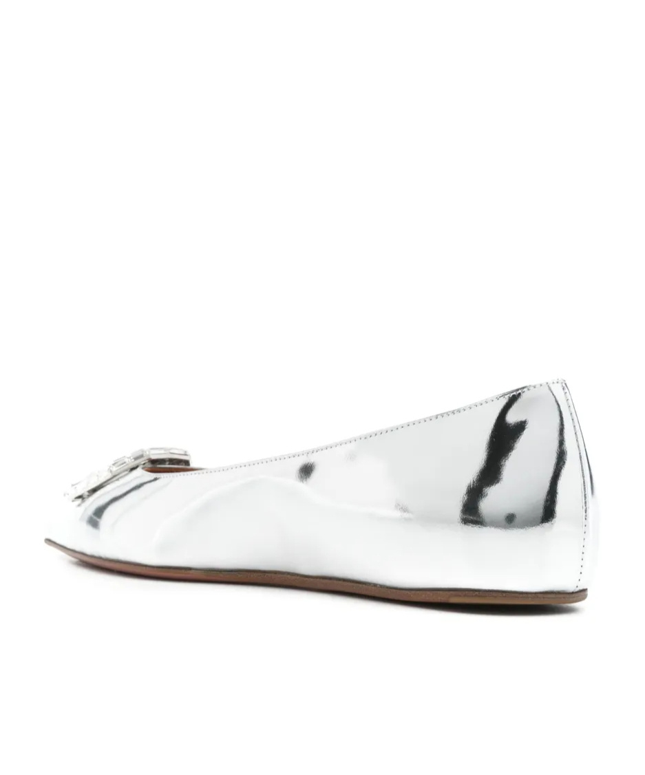 AMINA MUADDI POINTED TOE FLATS