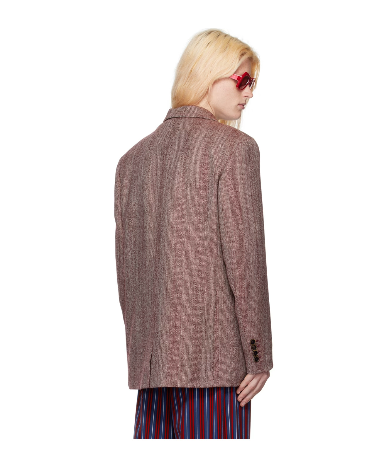 MARNI HERRINGBONE PATTERN SUIT COAT