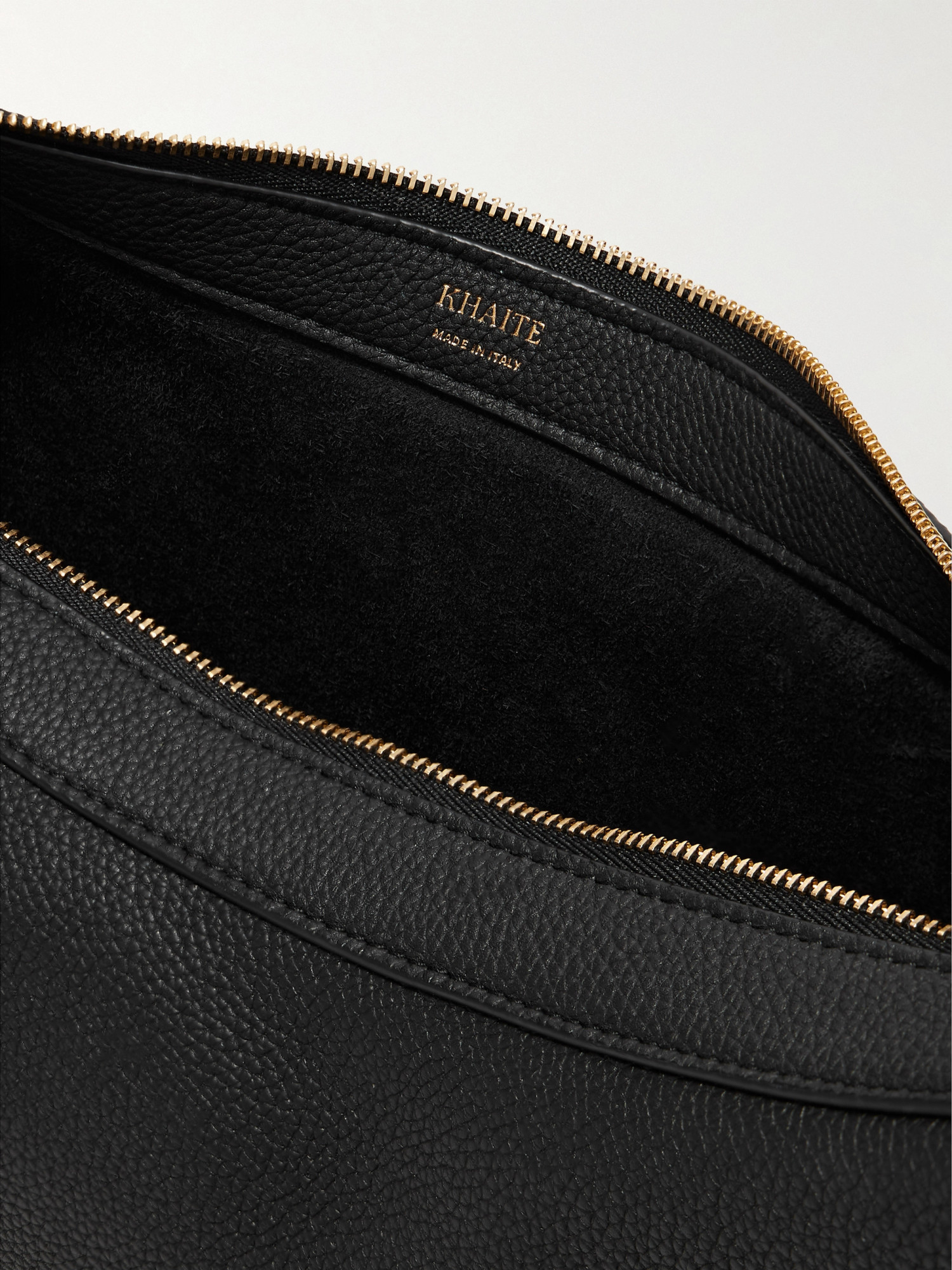 Khaite Augustina Small Leather Cross-body Bag In Black