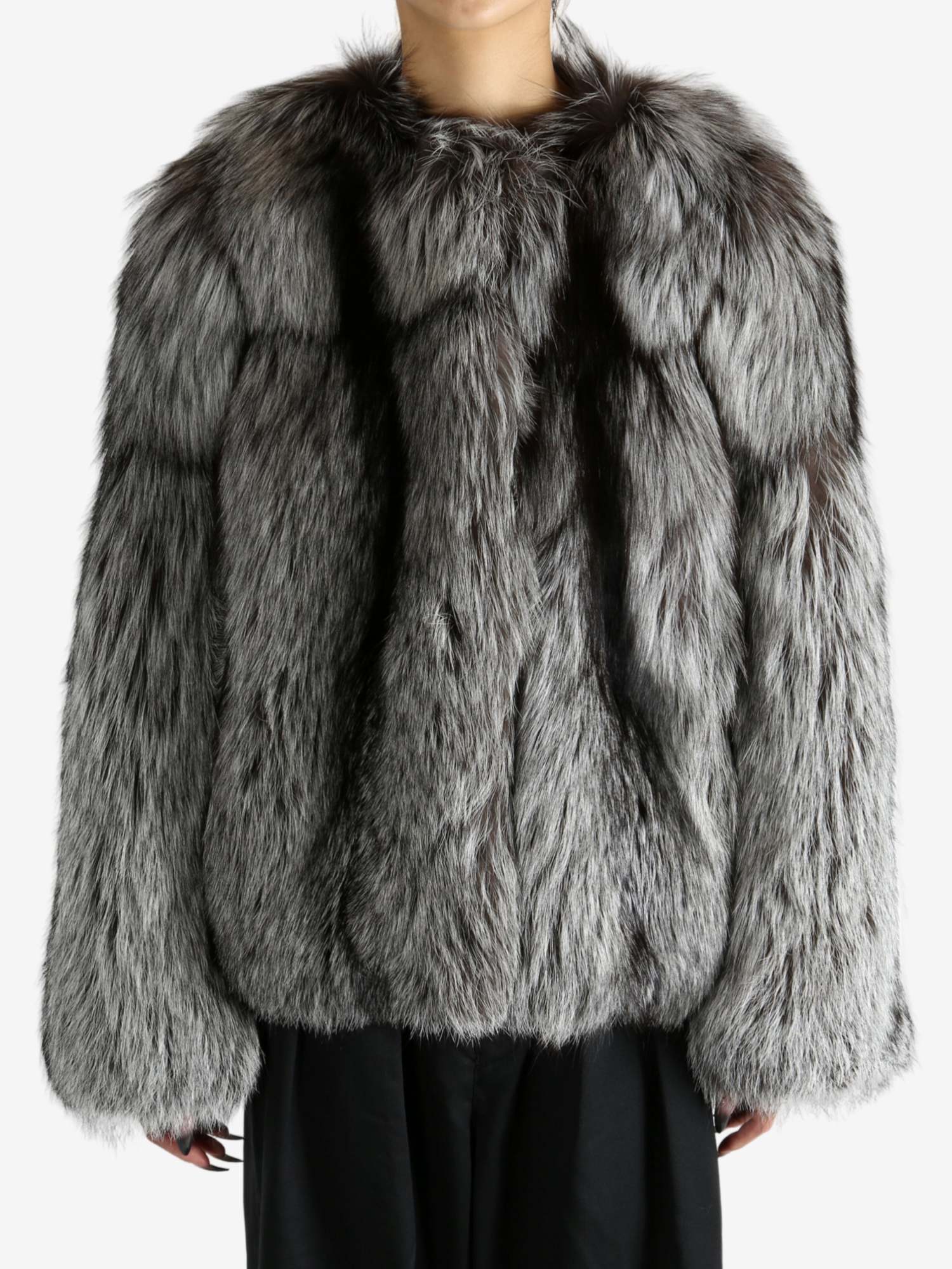 Yves Salomon Long-sleeved Fur Jacket In Multi