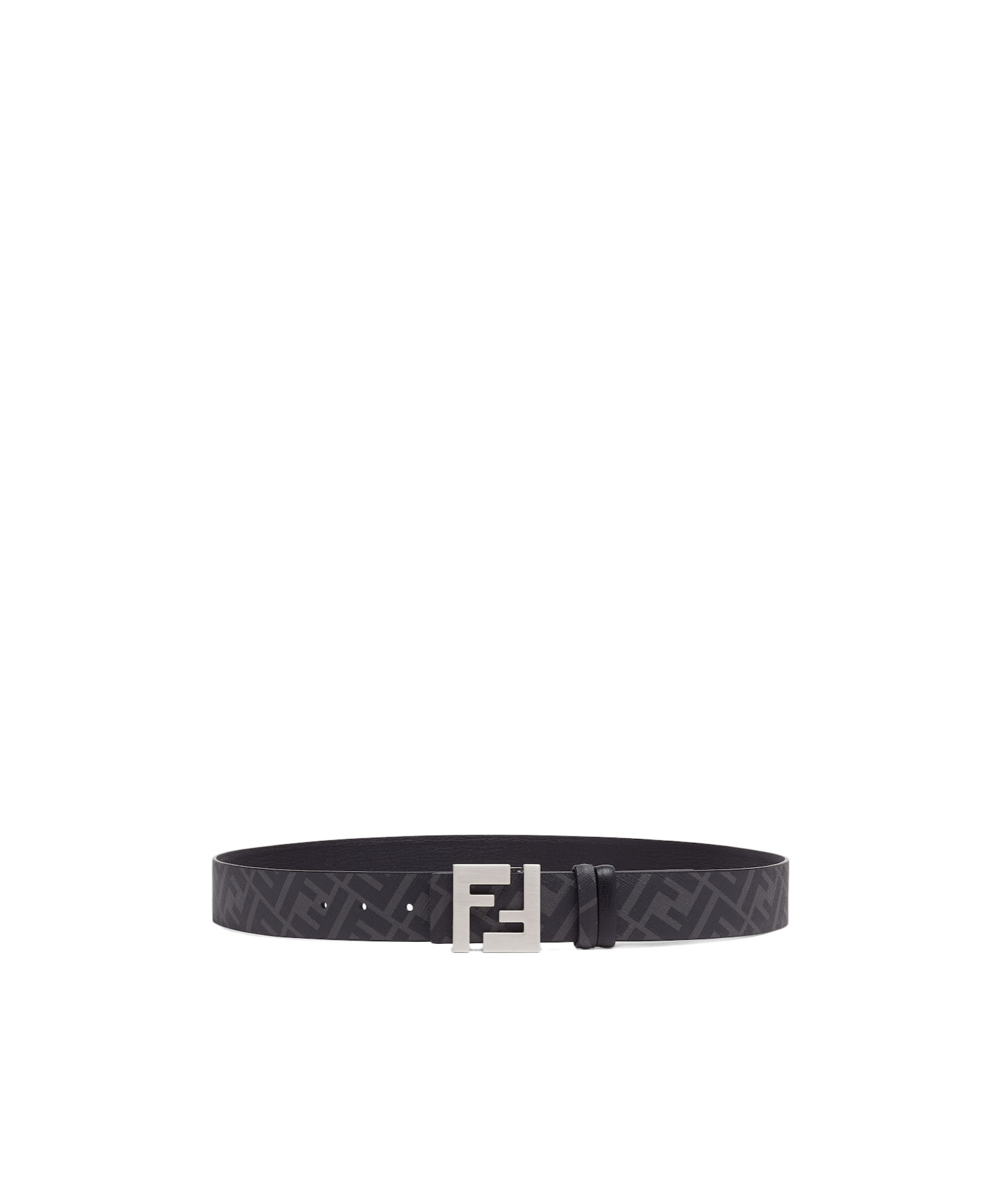 Fendi Men's Squared Ff Reversible Belt In Black