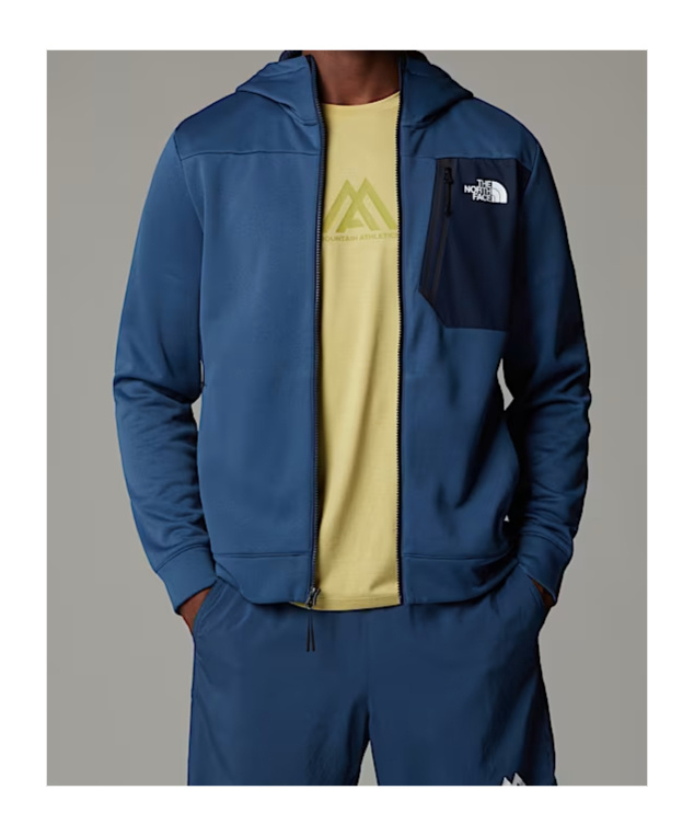 The North Face Mountain Athletics Full Zip Fleece In Blue