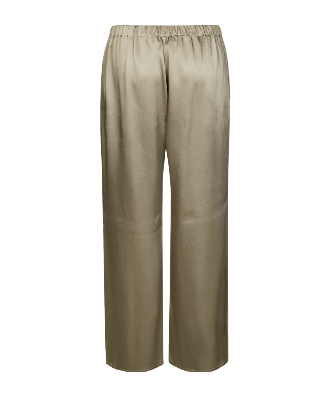 Antonelli Wide-leg Pants With Elastic Waistband In Green