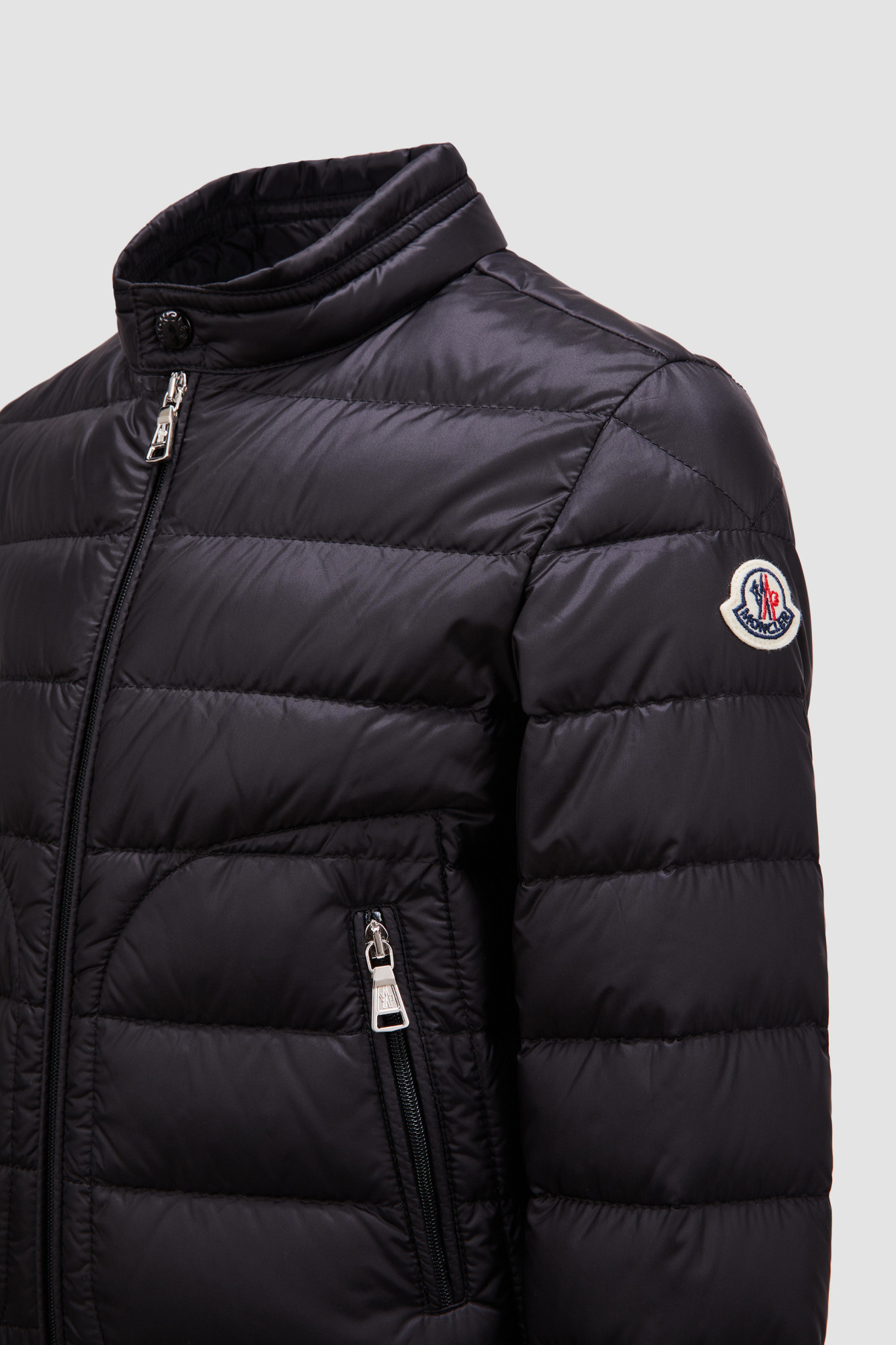 Moncler Long-sleeved Down Jacket In Black