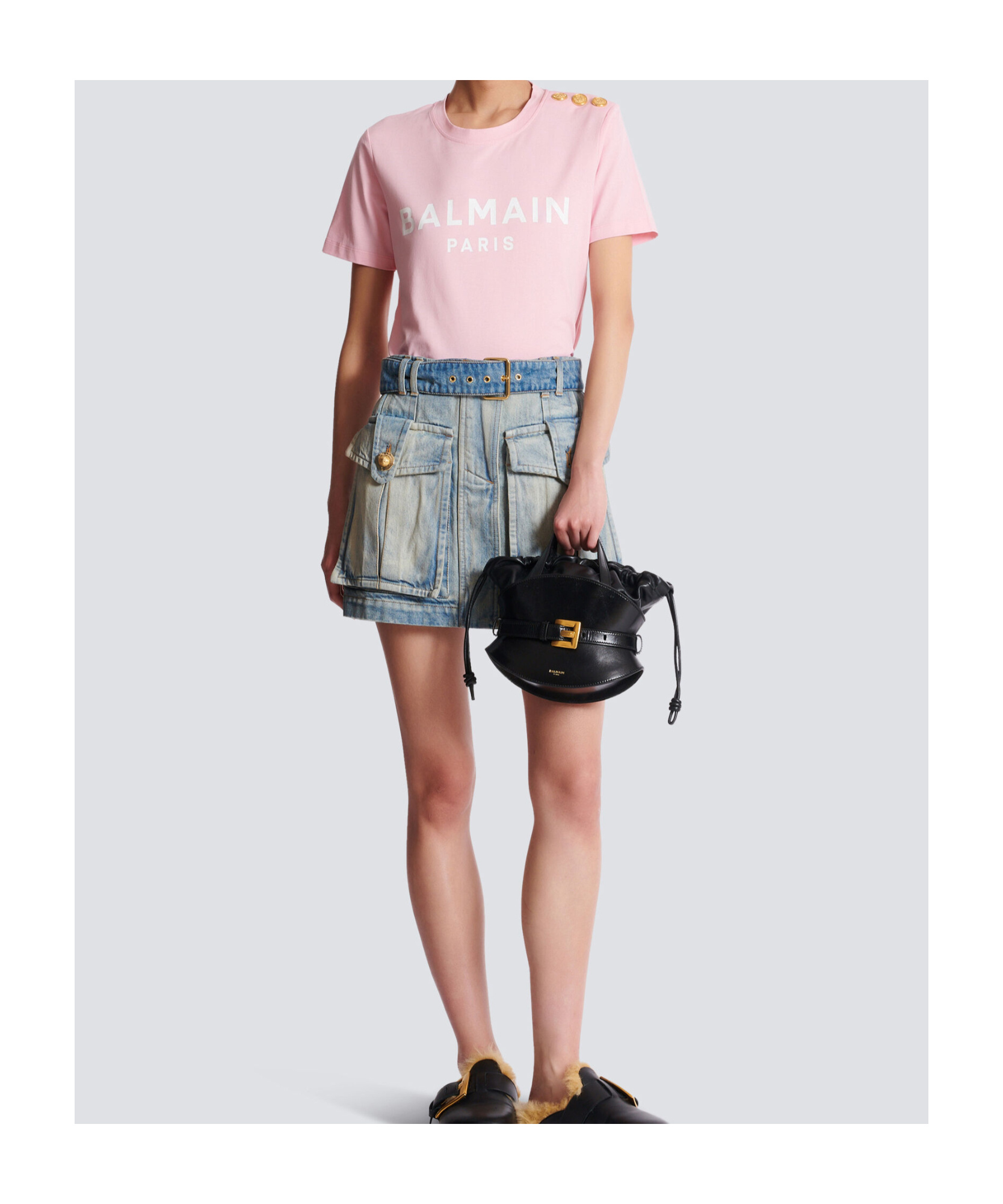 Shop Balmain T-shirt With Paris Print