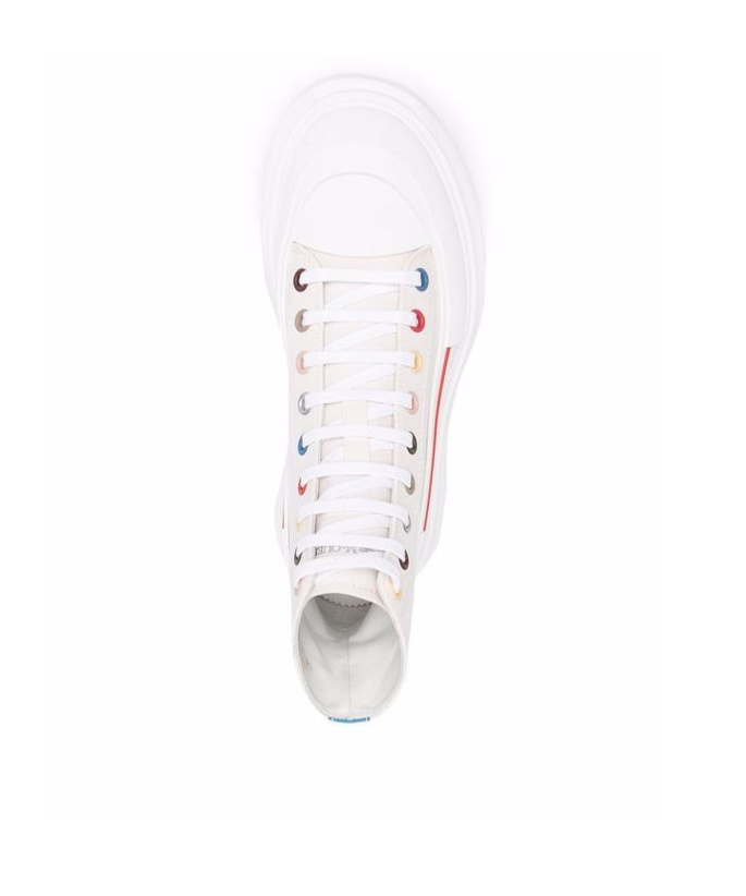 Alexander Mcqueen Tread Slick High Top Sneakers In White