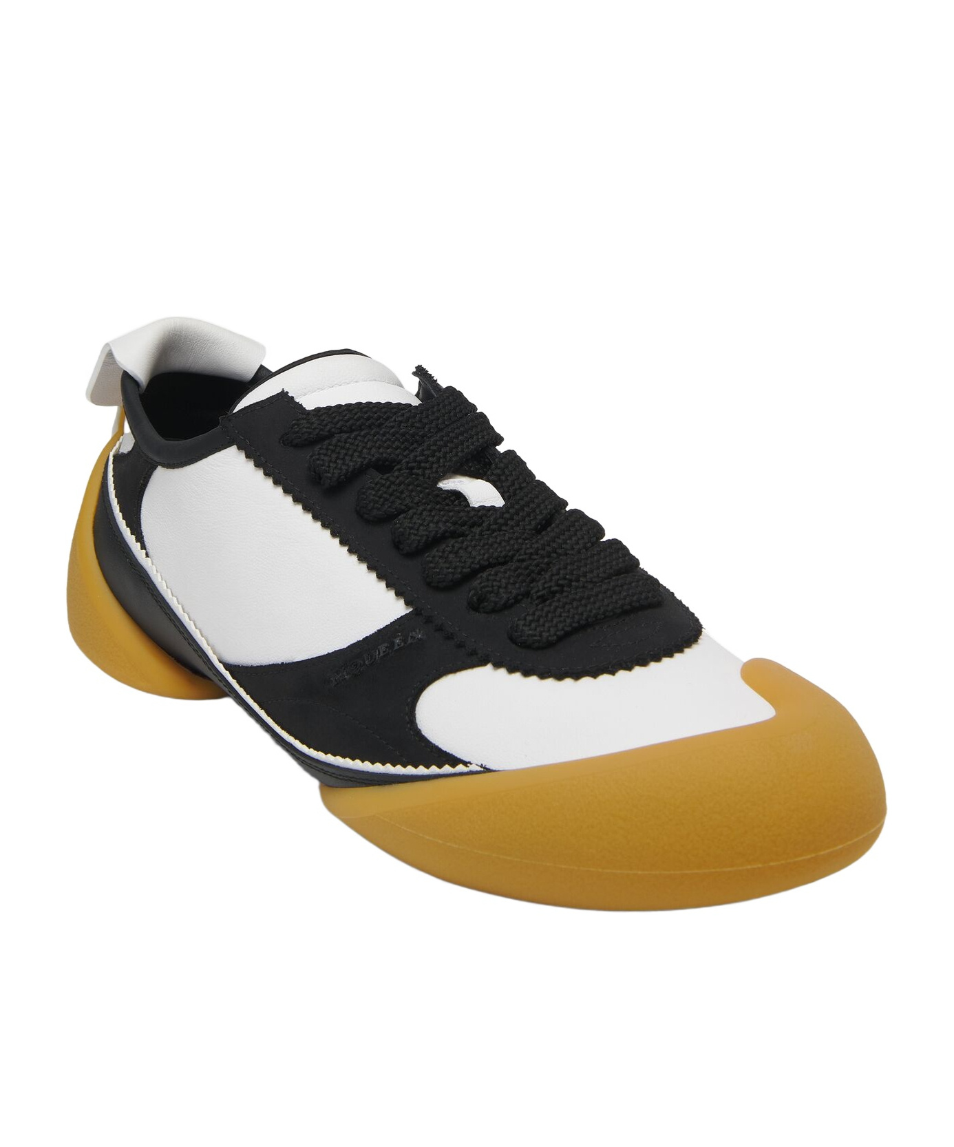 Alexander Mcqueen Oversized Calfskin Sneakers With Distinctive Rounded Sole In Multi