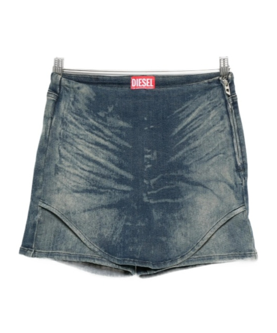 Diesel Denim Shorts With Belt Loops In Blue