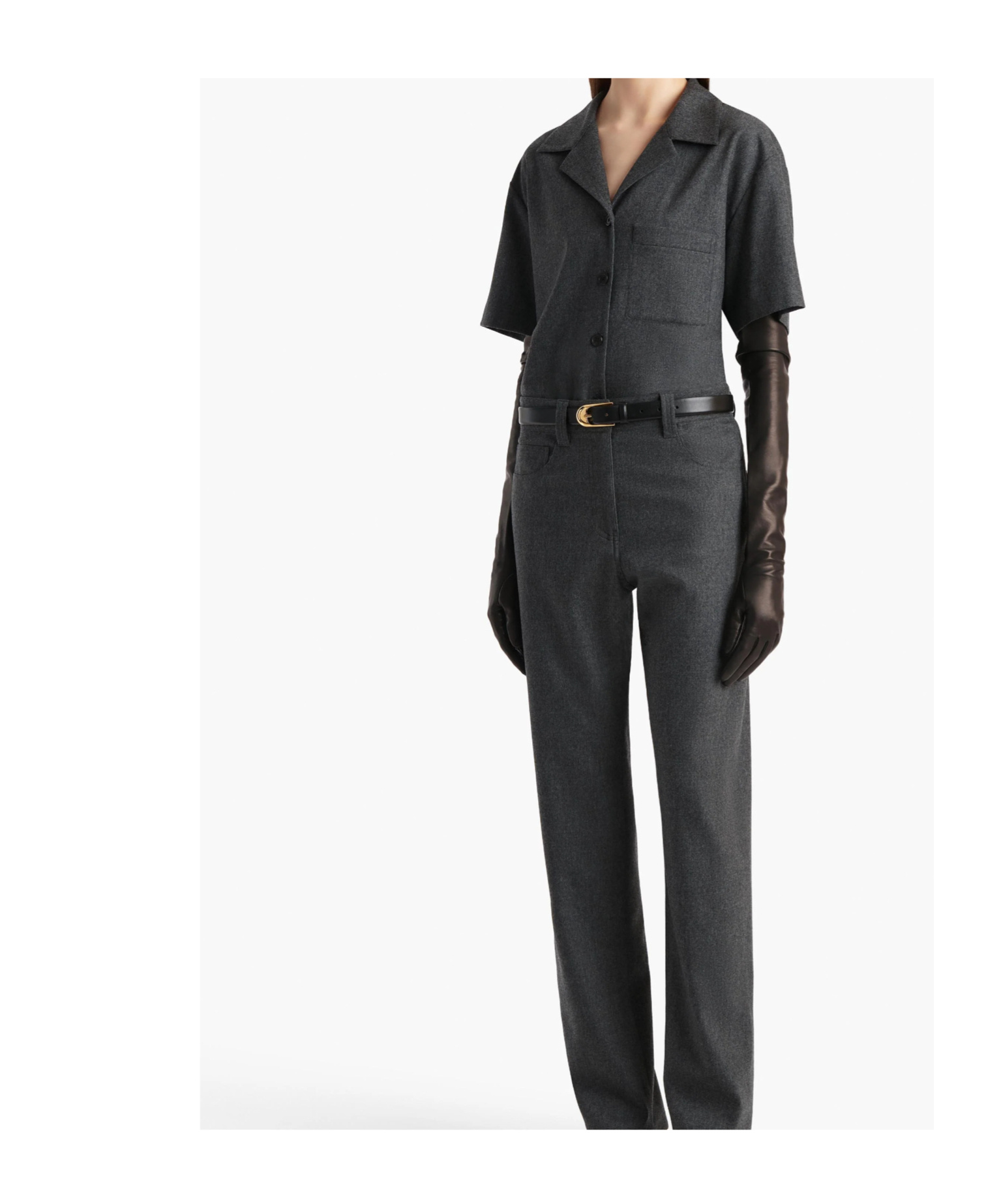 Khaite Womens Storm Riordan Camp-collar Stretch-wool And Cashmere Shirt In Gray
