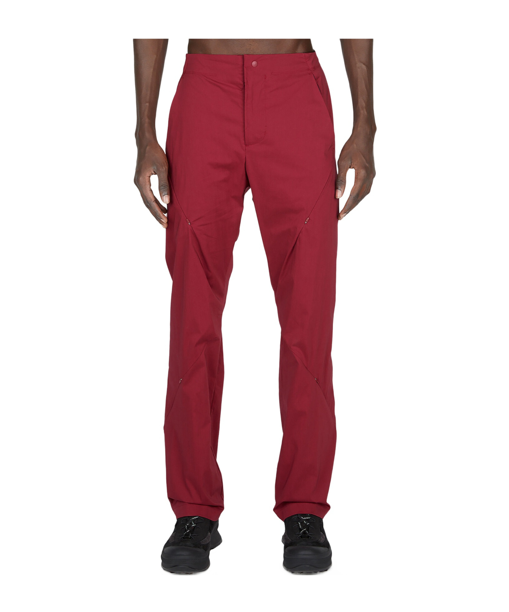 Post Archive Faction (paf) Pleated Zipper Casual Pants In Pink