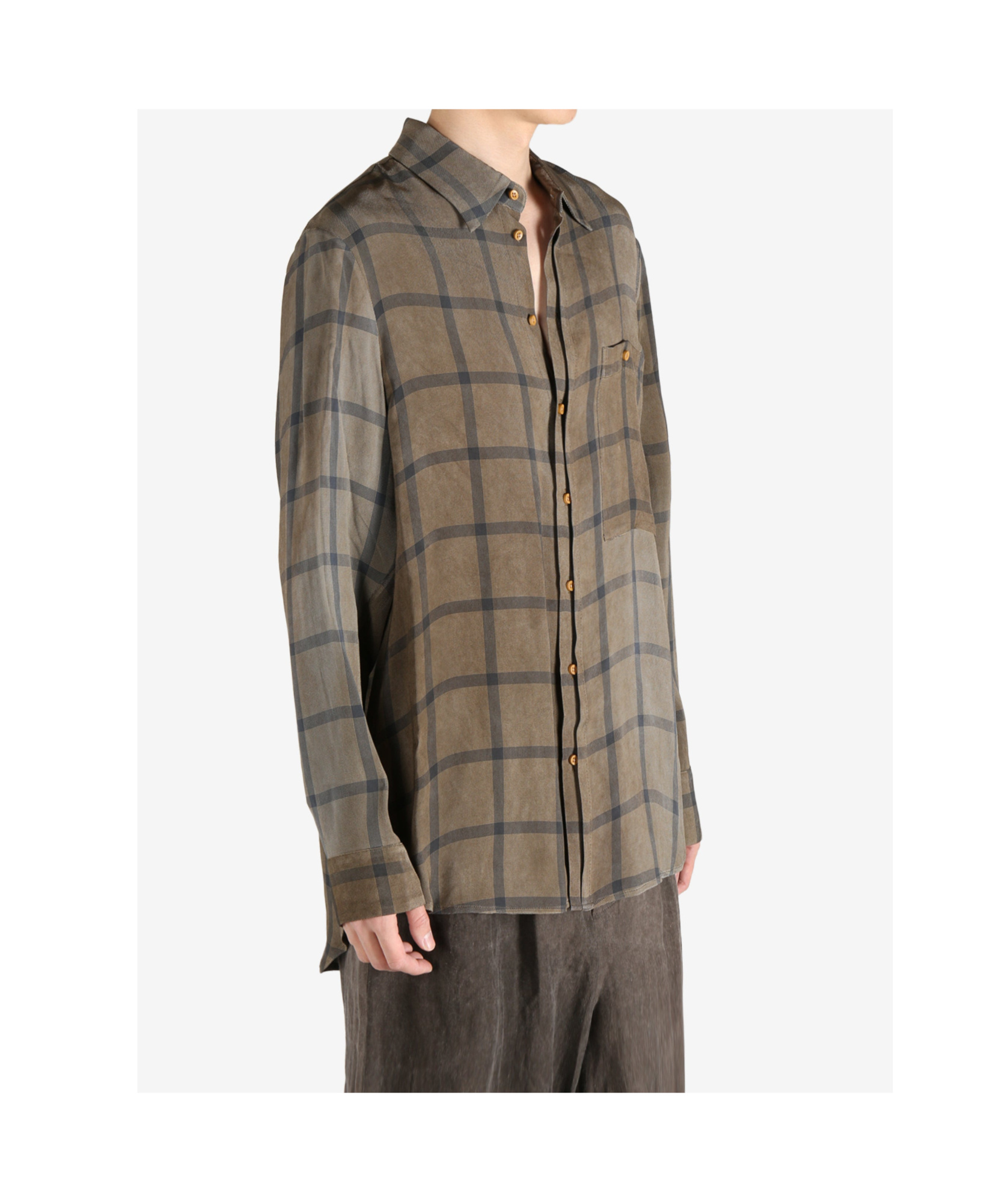 Uma Wang Long-sleeved Shirt In Multicolor