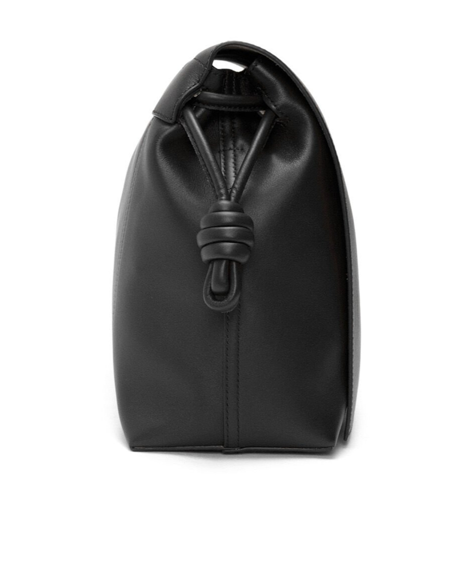 Loewe Flamenco Logo Printed Shoulder Bag In Black