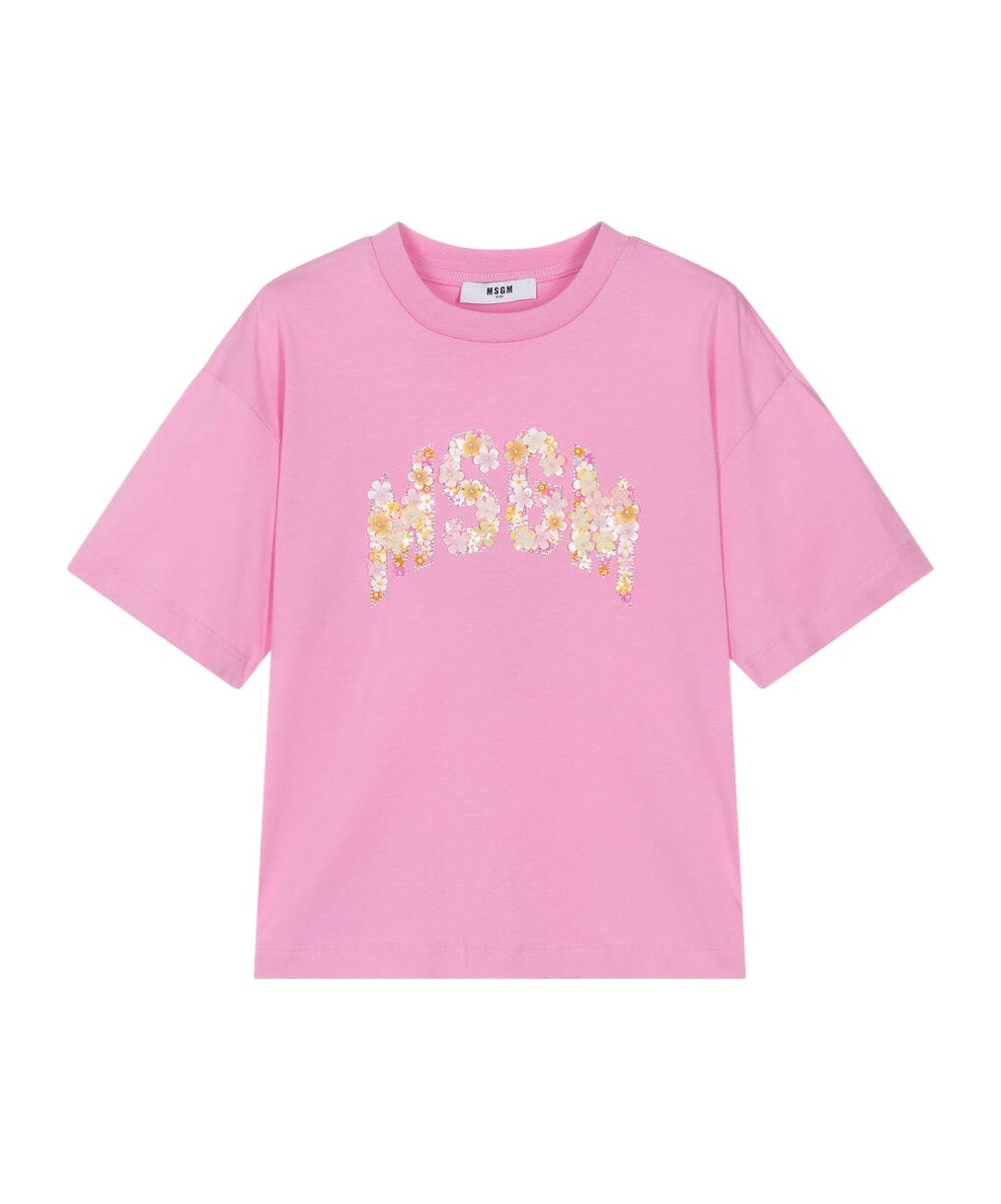 Shop Msgm Short-sleeved T-shirt In Pink