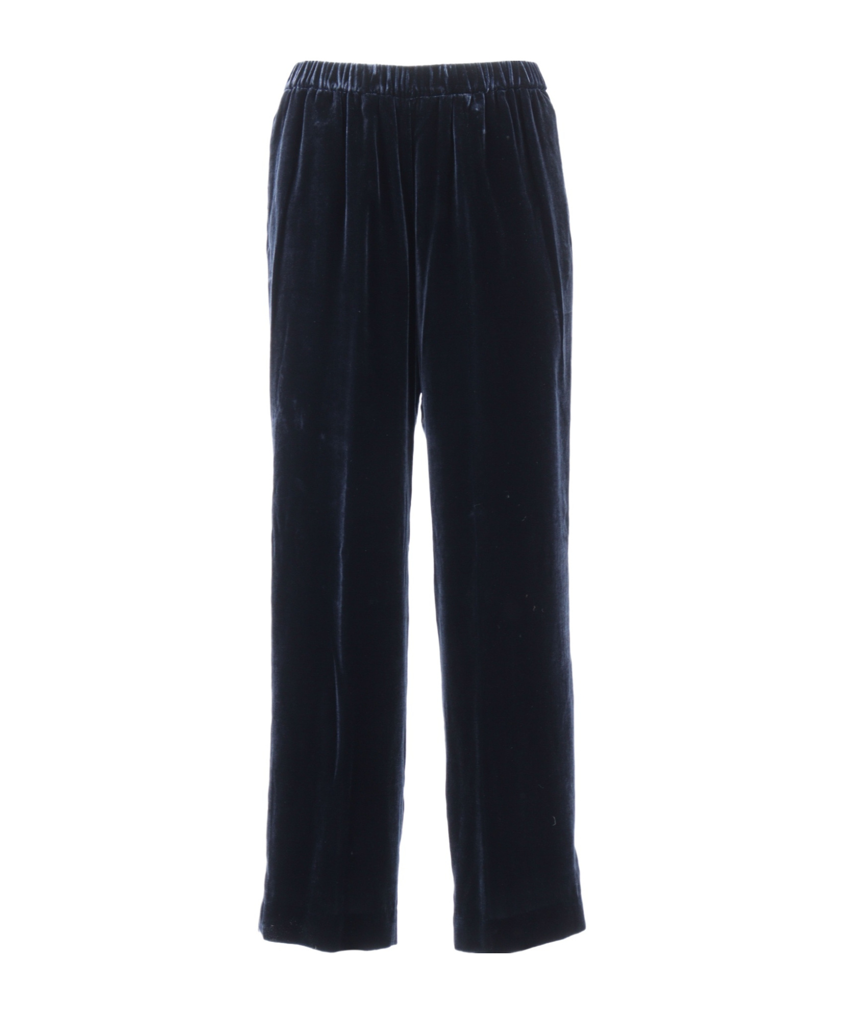 Aspesi Relaxed-fit Black Long Pants With Elegant Draping In Blue