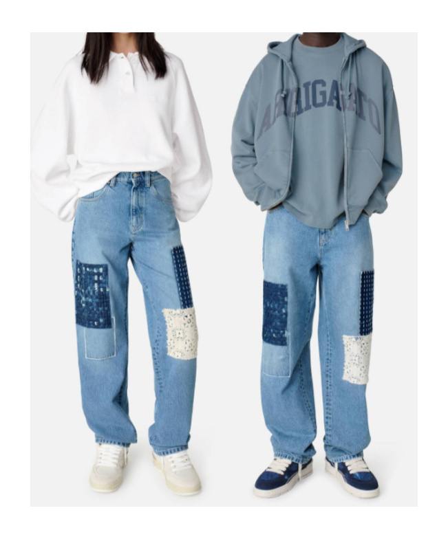 Axel Arigato Quilt Casual Jeans In Blue
