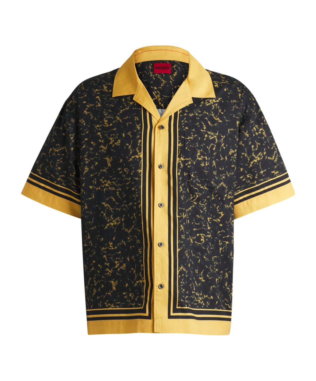 Hugo Boss Hugo Egeeno Border Stripe Camp Shirt In Multi
