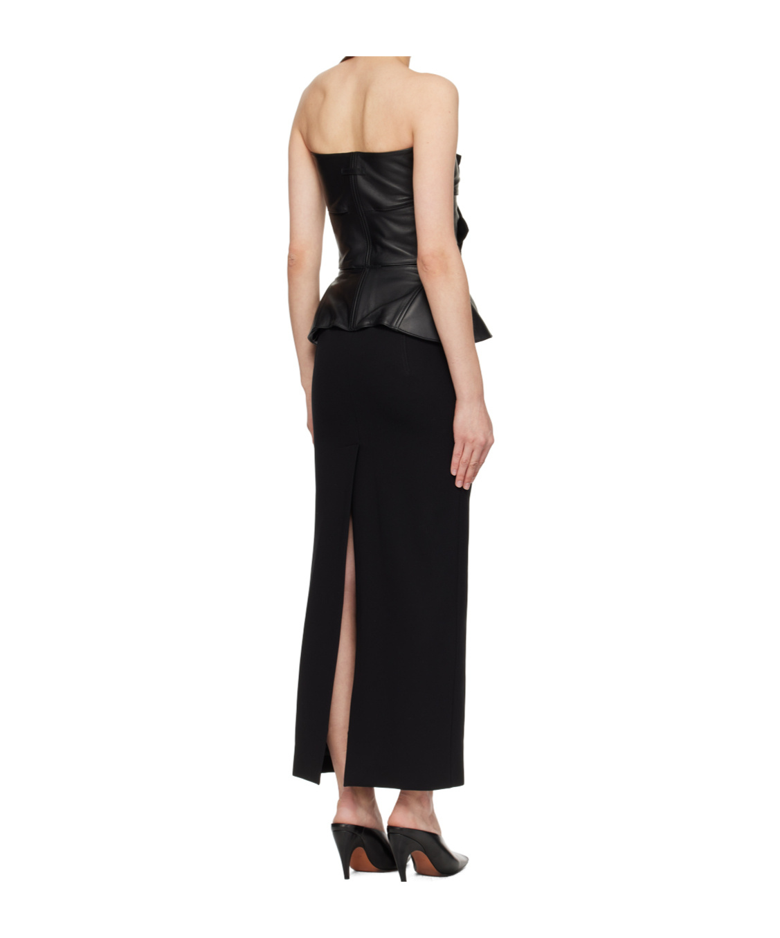 Jean Paul Gaultier Buckle-detail Leather Midi Dress