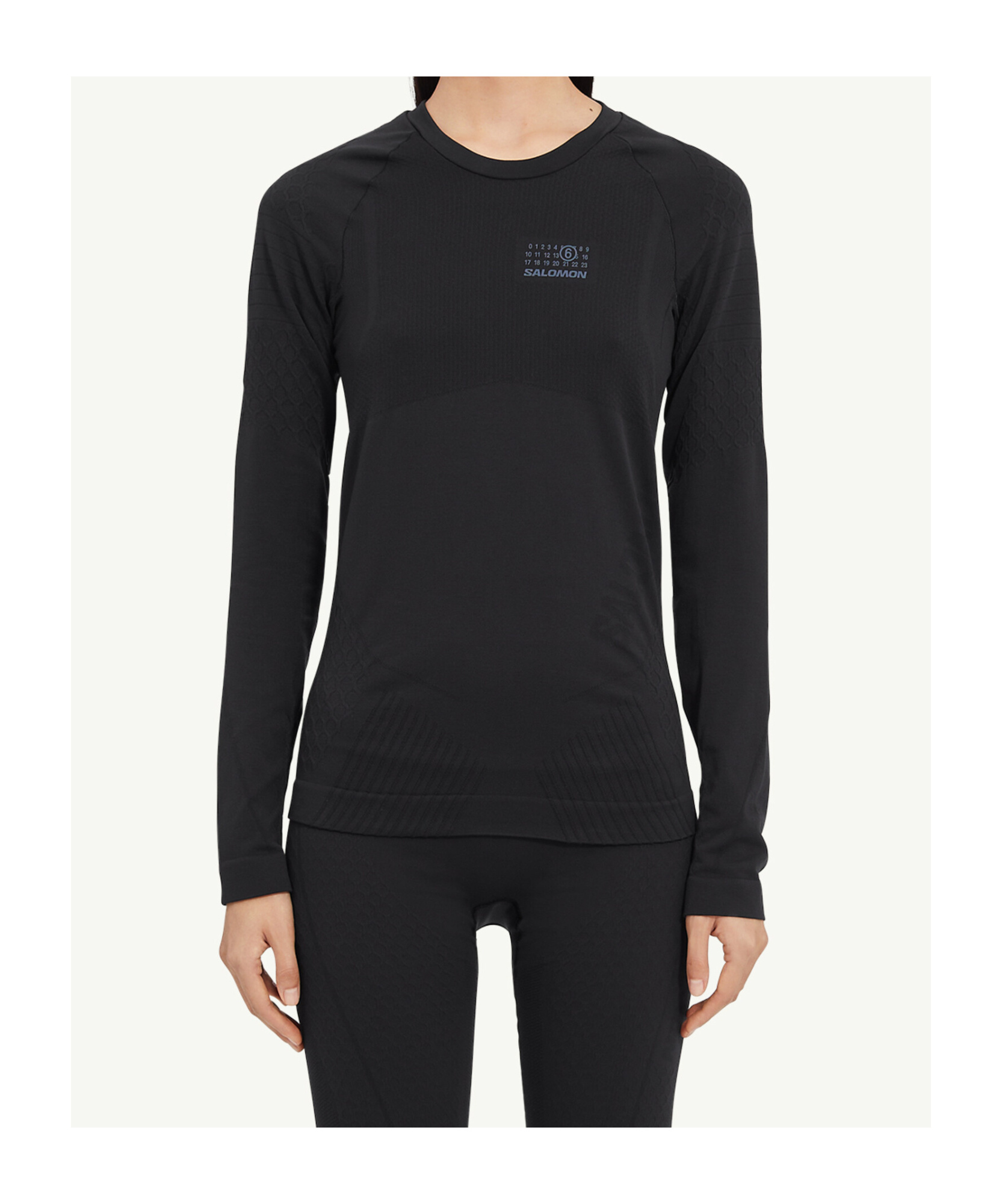 Mm6 Maison Margiela Mm6 X Salomon Technical Long Sleeve Top In Black
