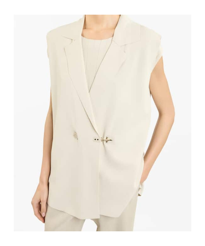 Fay Sleeveless Vest In White
