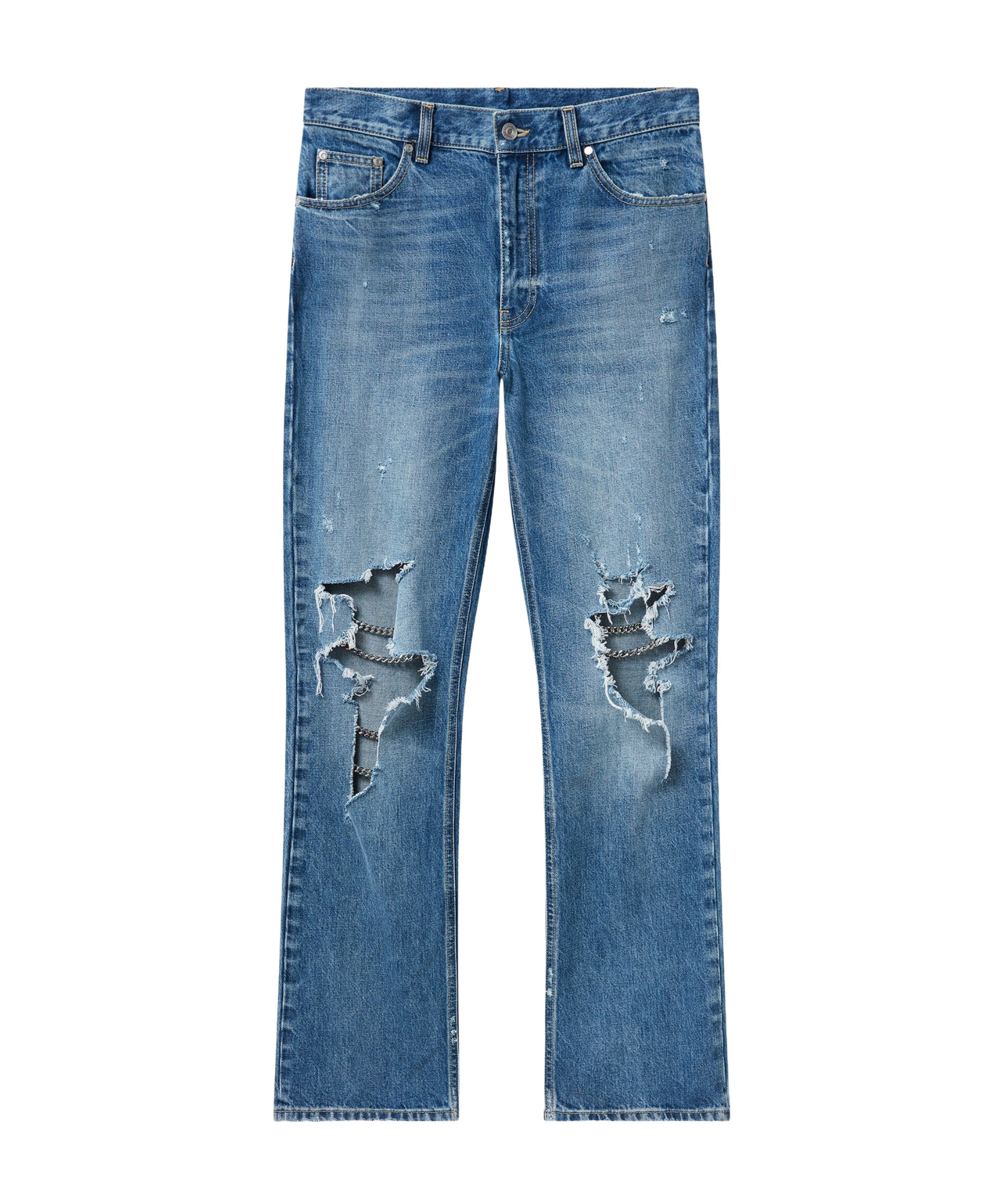 Stella Mccartney Falabella Knees Bootcut Jeans In Blue