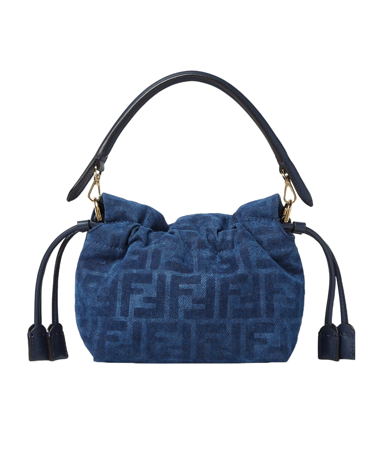 Fendi Mamma Baguette Small Shoulder Bag In Blue