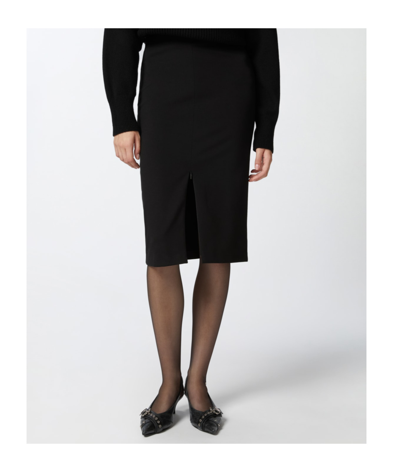 Pinko Vasca Midi Skirt In Black