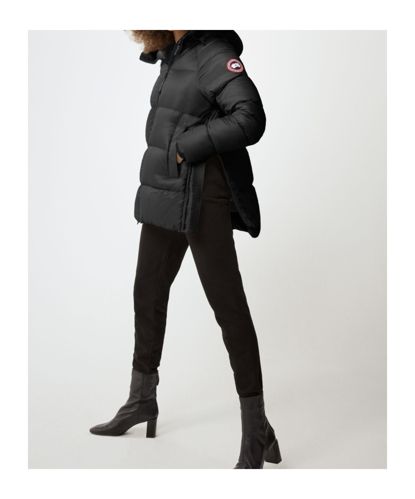 Canada Goose Cypress Puffer Coat In Black