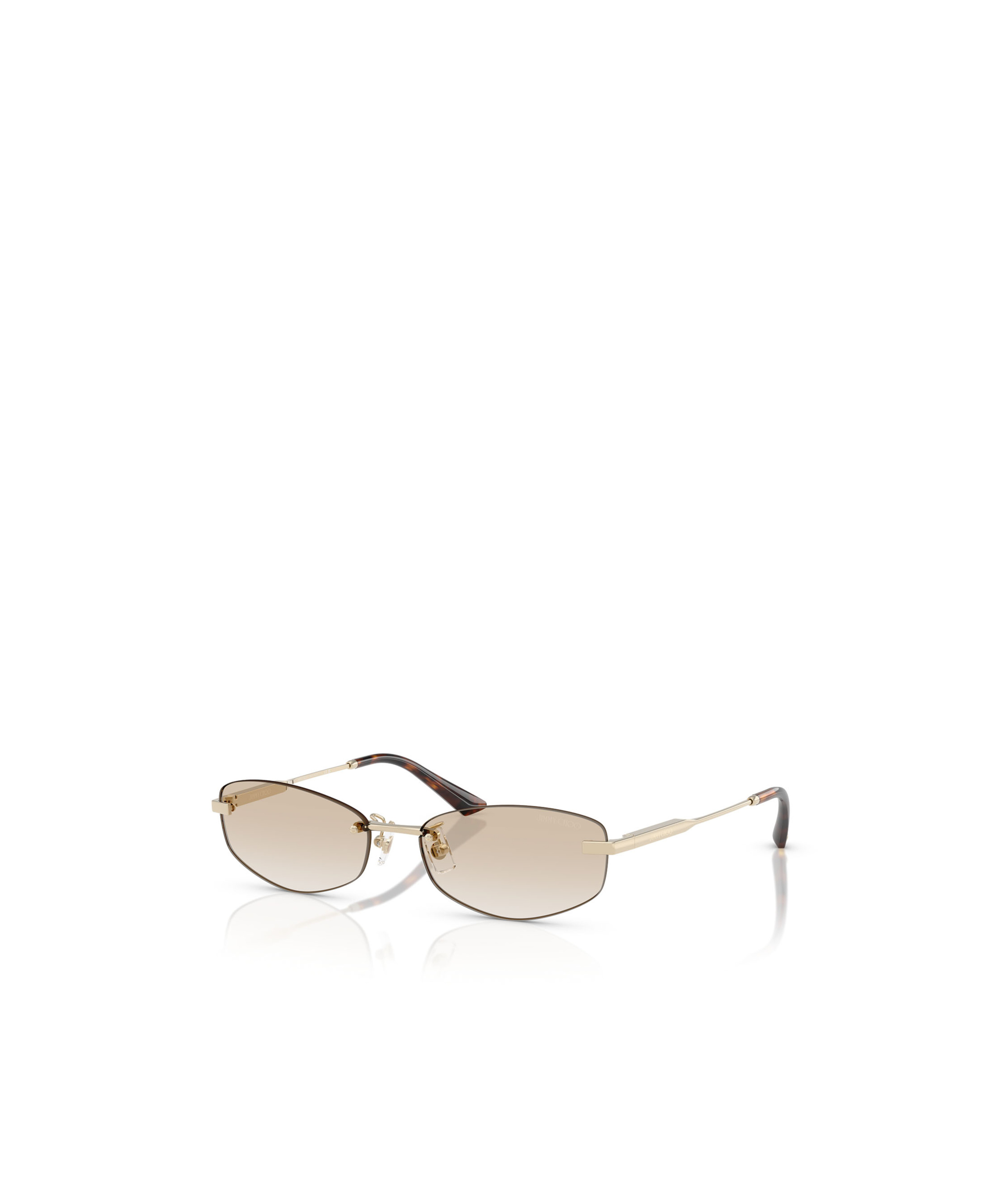 Jimmy Choo Elliptical Sunglasses In Nude
